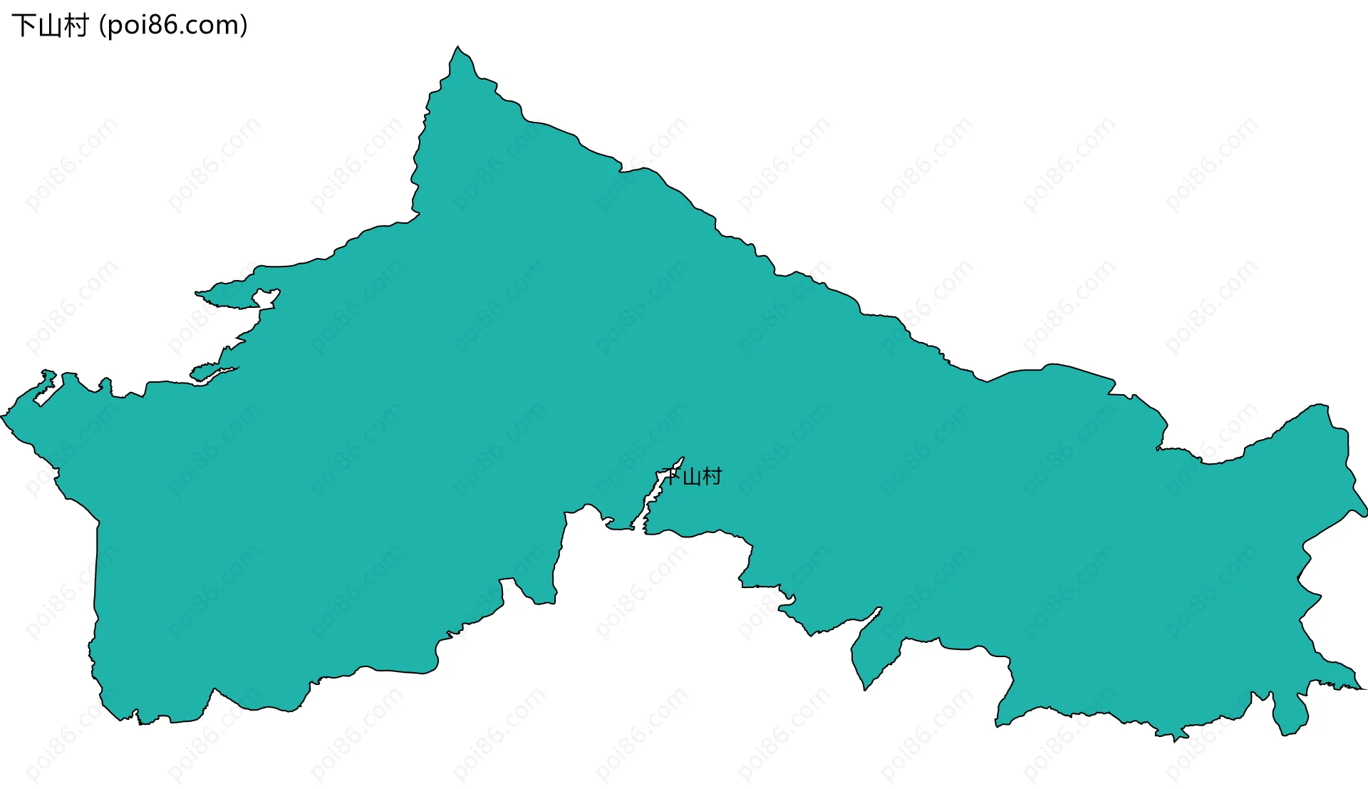 下山村边界地图