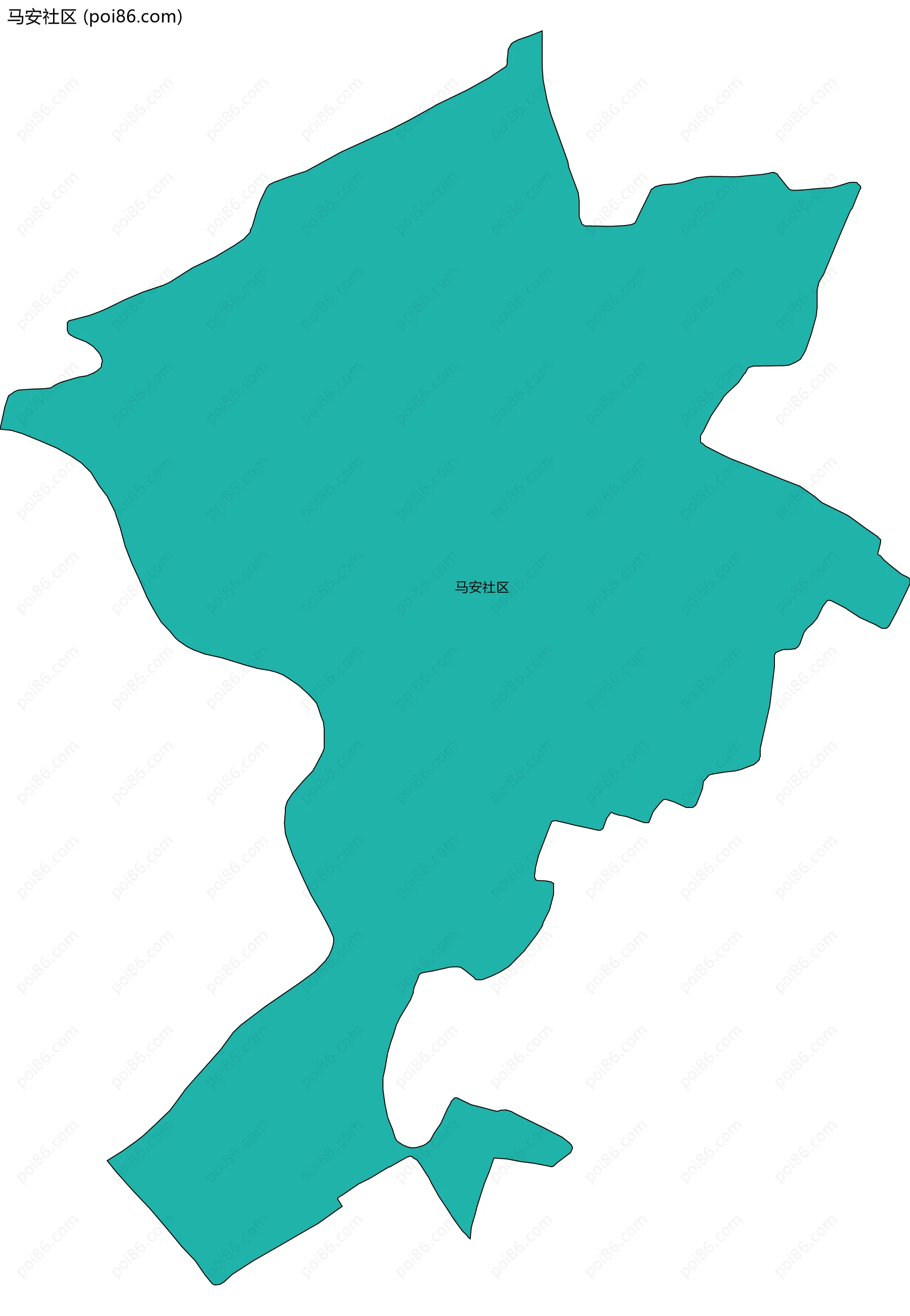 马安社区边界地图