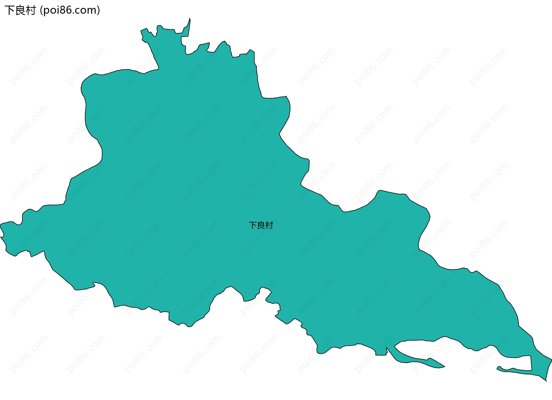 下良村边界地图
