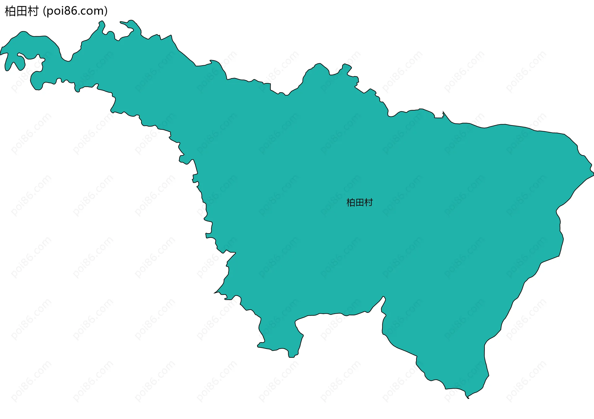 柏田村边界地图