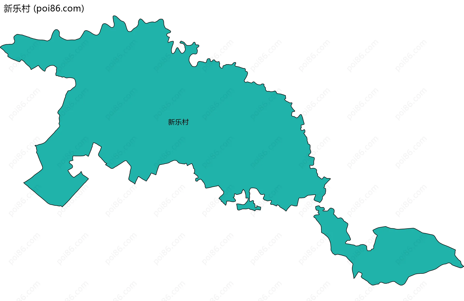 新乐村边界地图