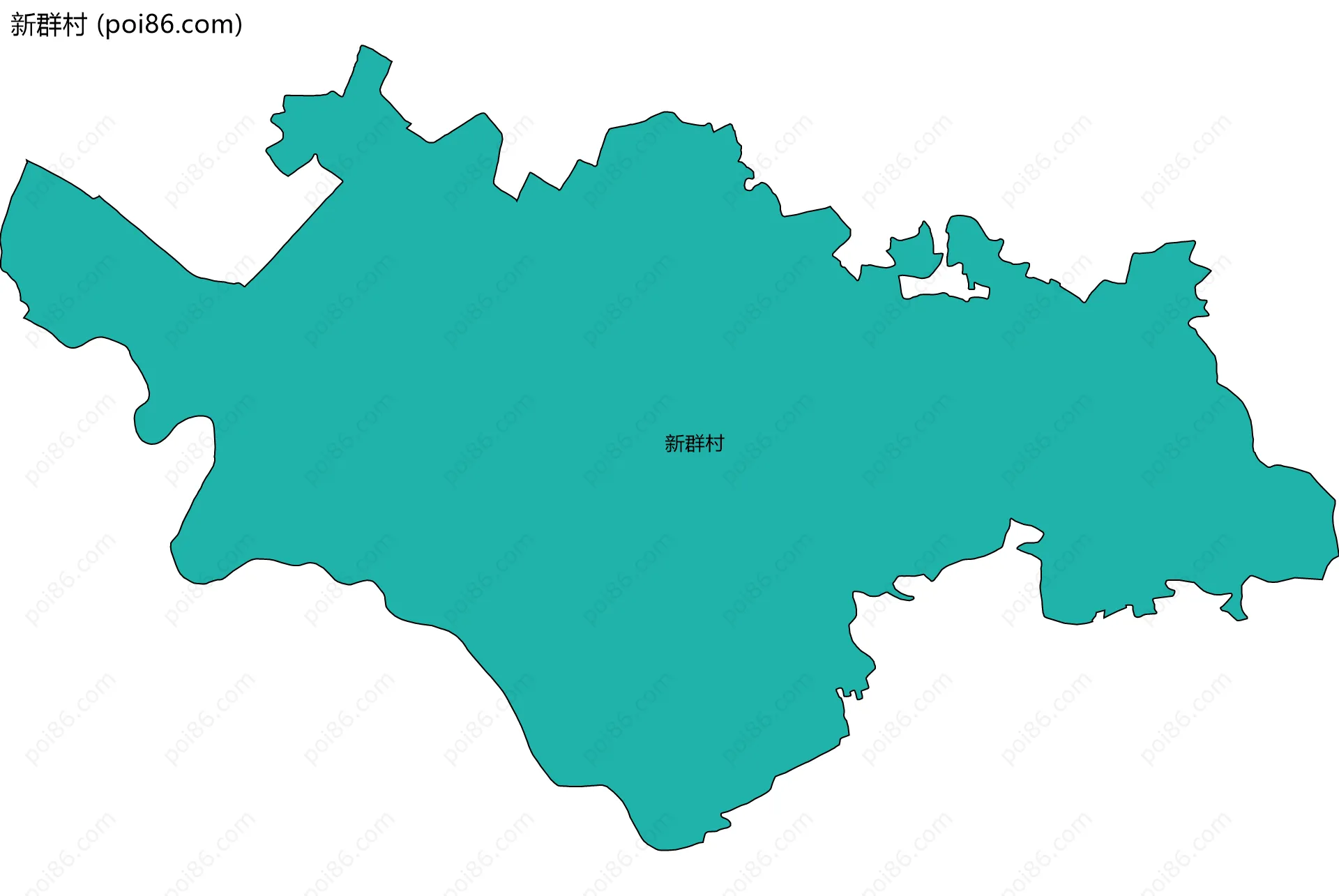 新群村边界地图