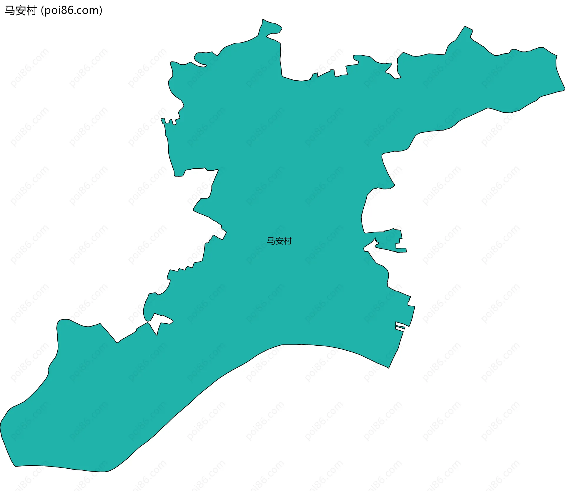 马安村边界地图