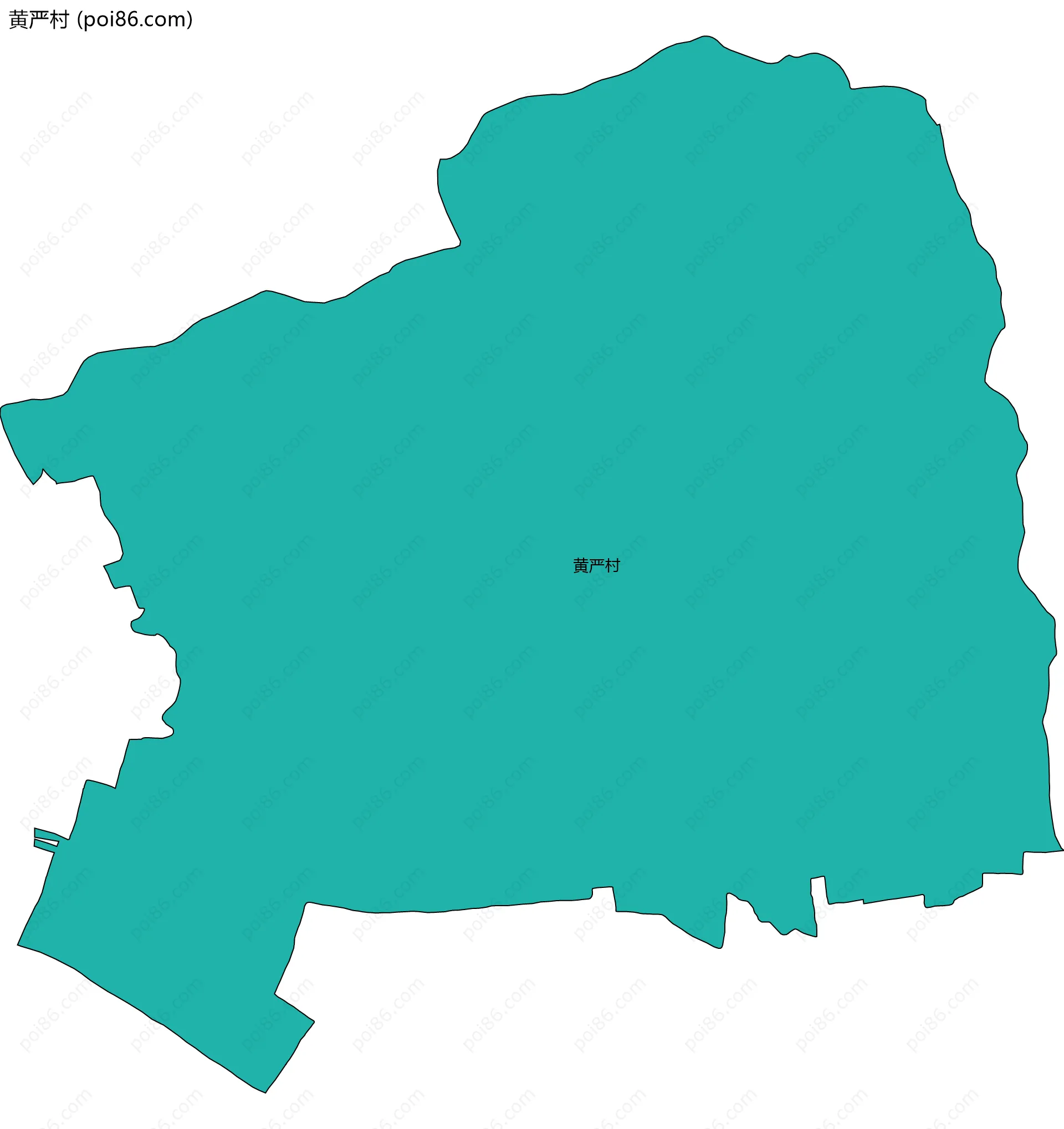 黄严村边界地图