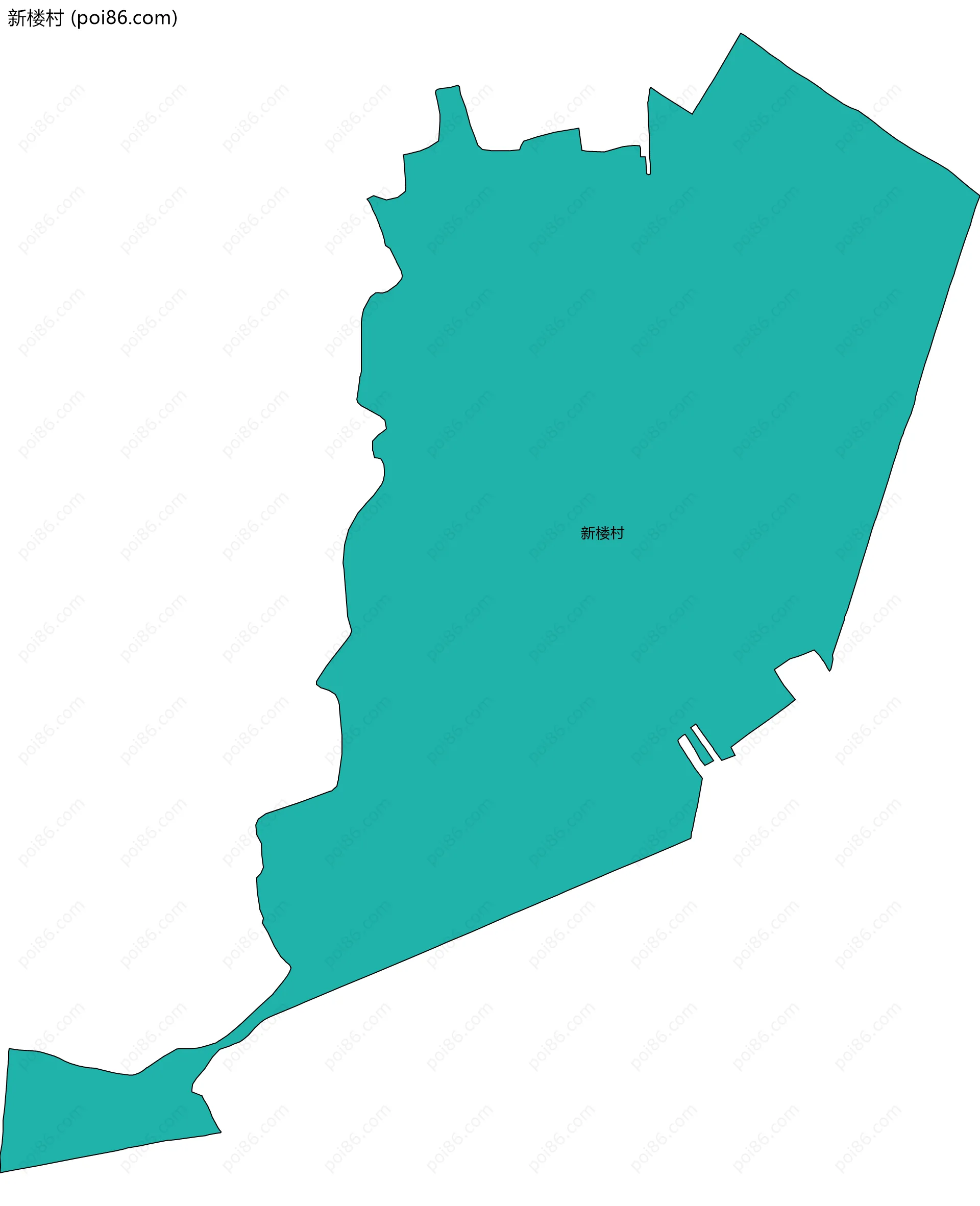 新楼村边界地图