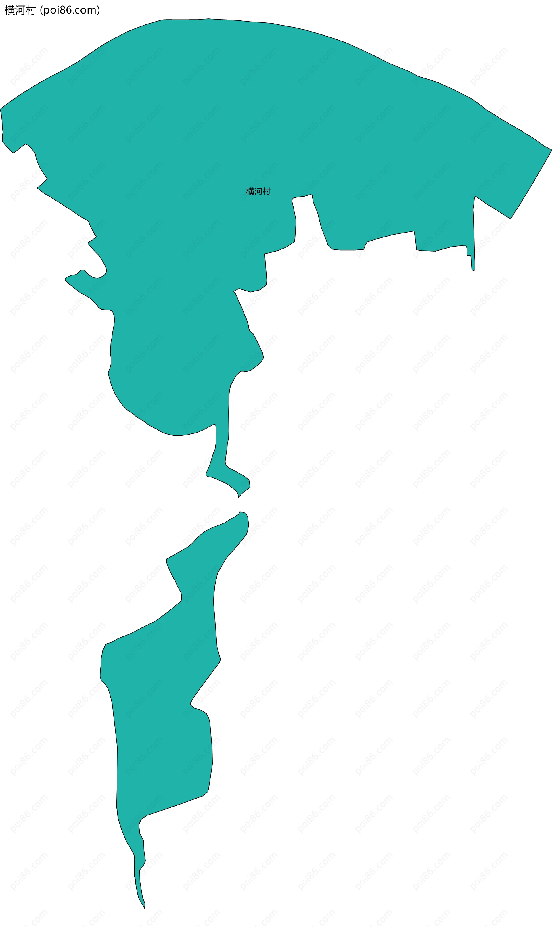 横河村边界地图