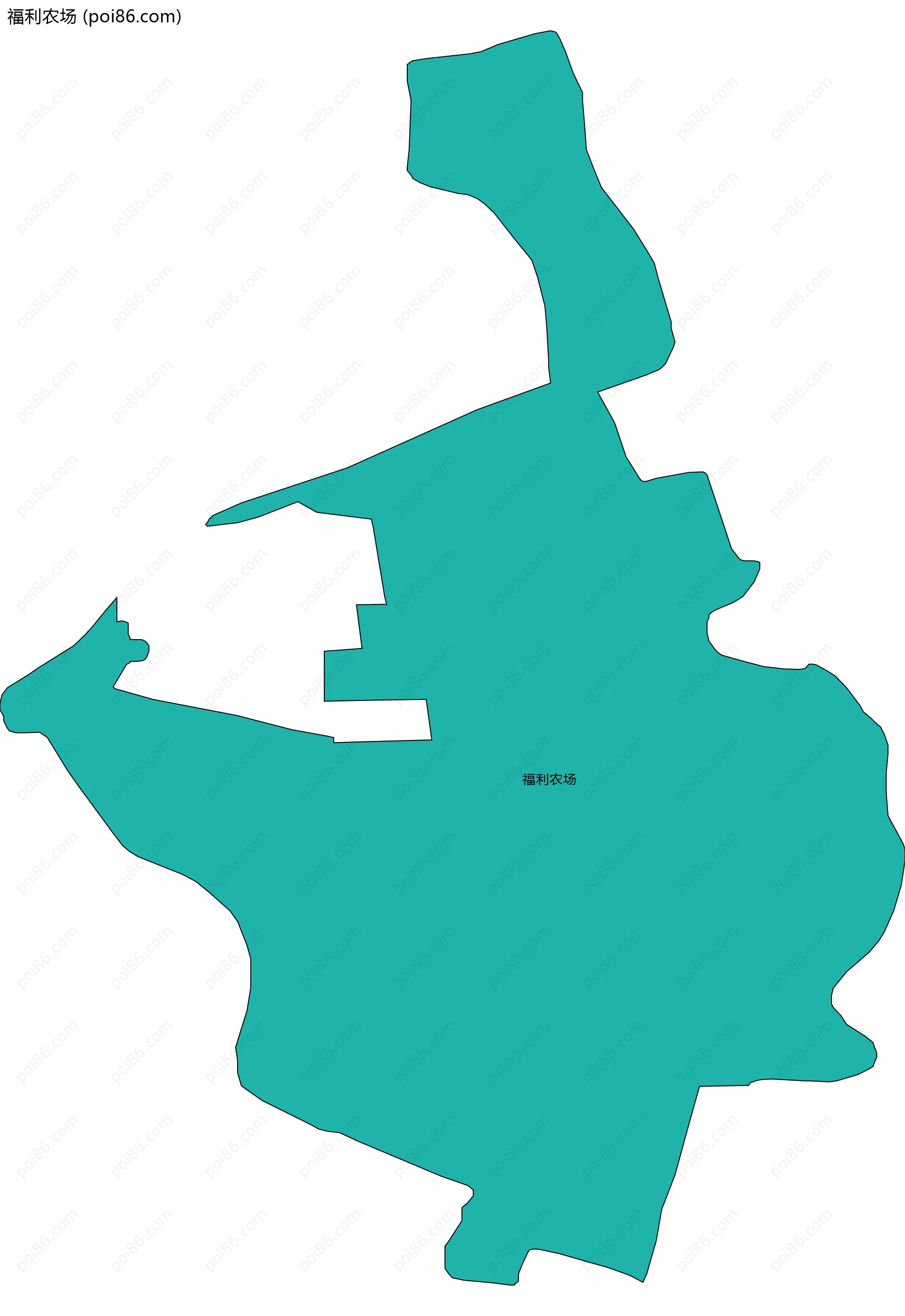 福利农场边界地图