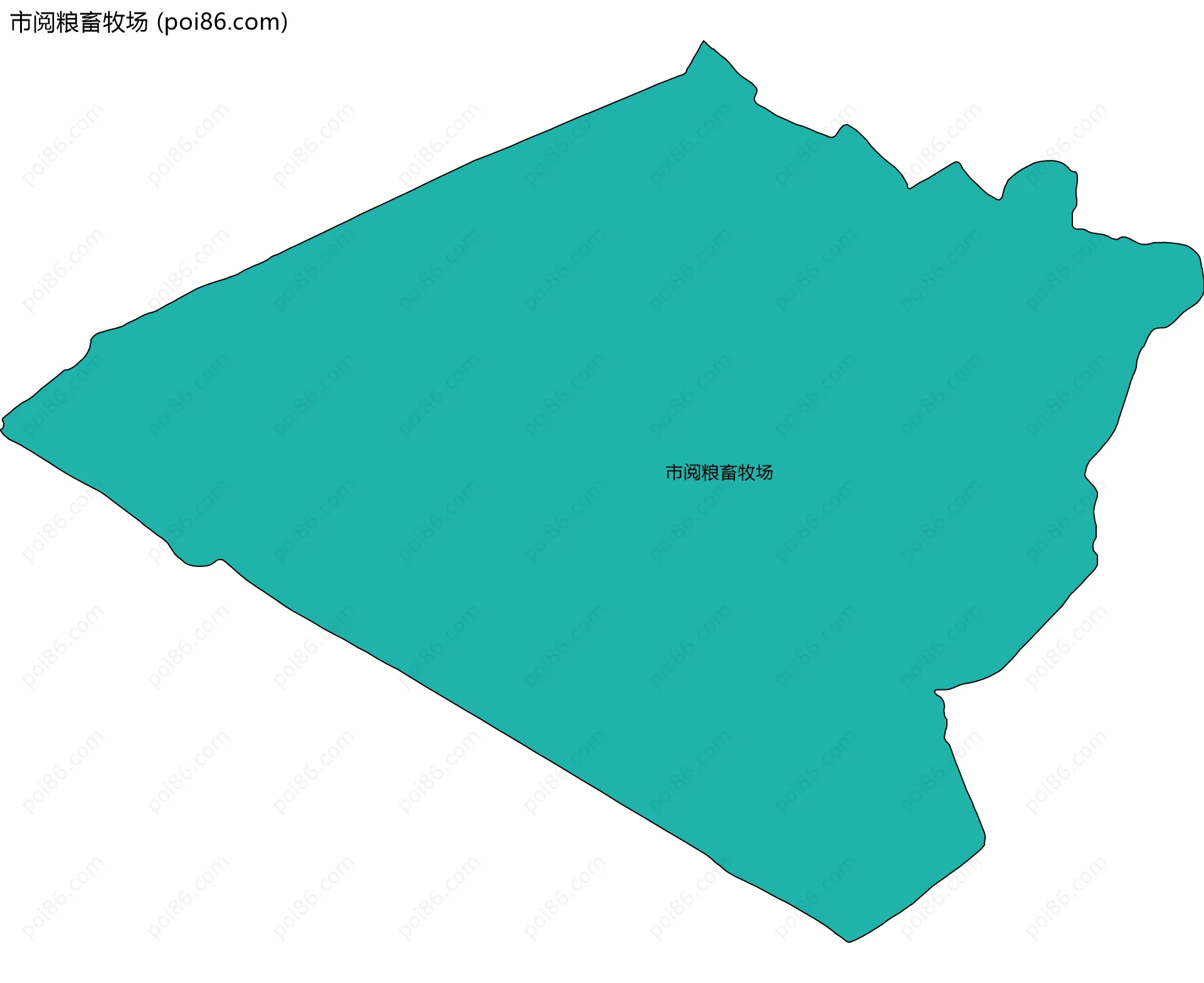 市阅粮畜牧场边界地图