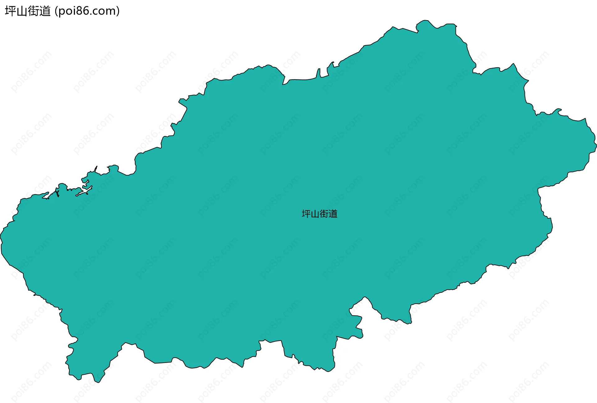 坪山街道边界地图