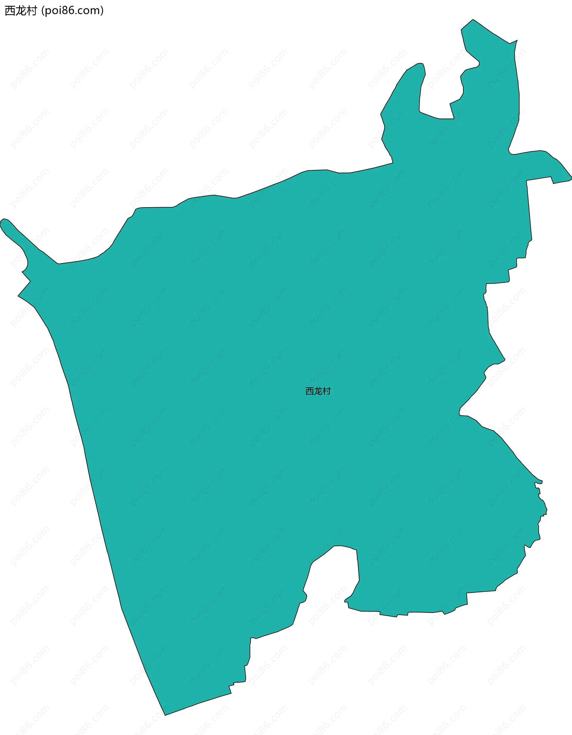 西龙村边界地图