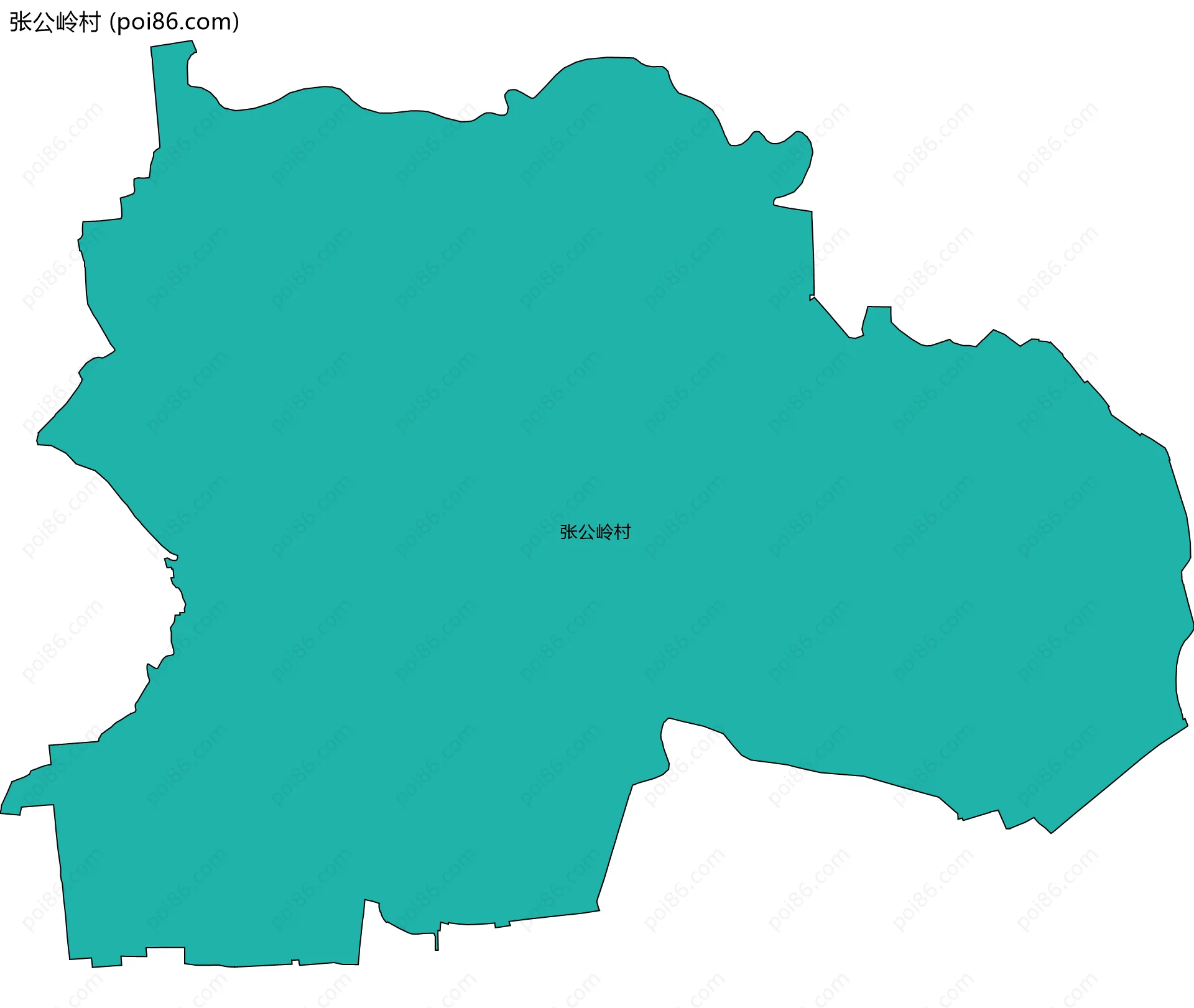 张公岭村边界地图