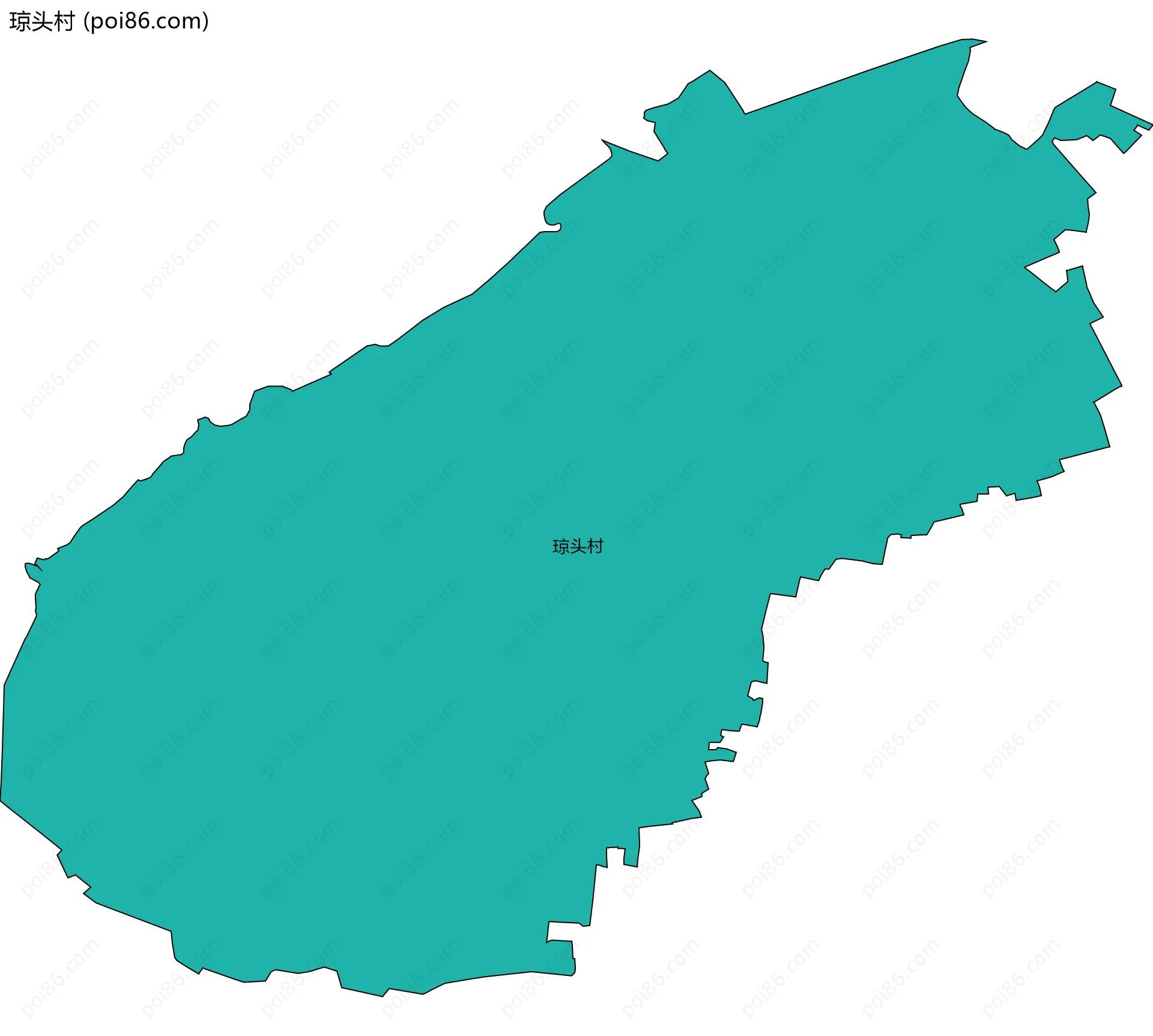 琼头村边界地图