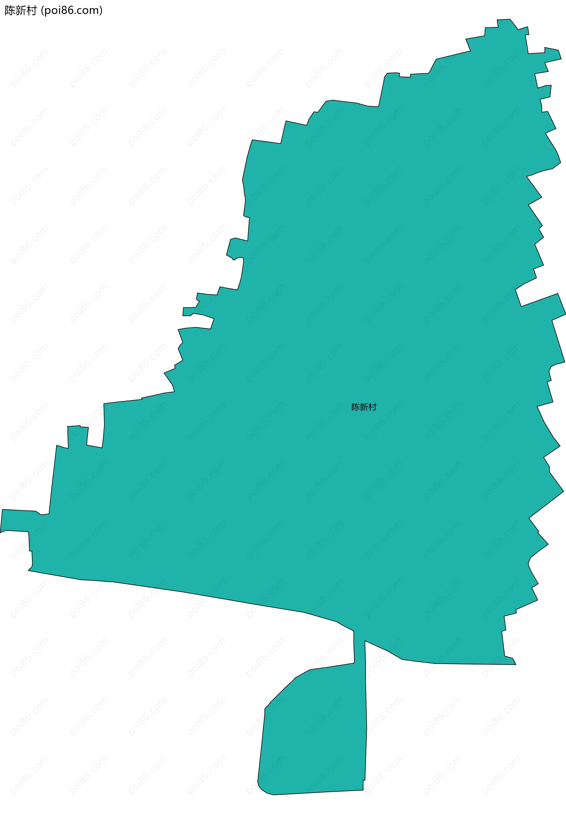 陈新村边界地图