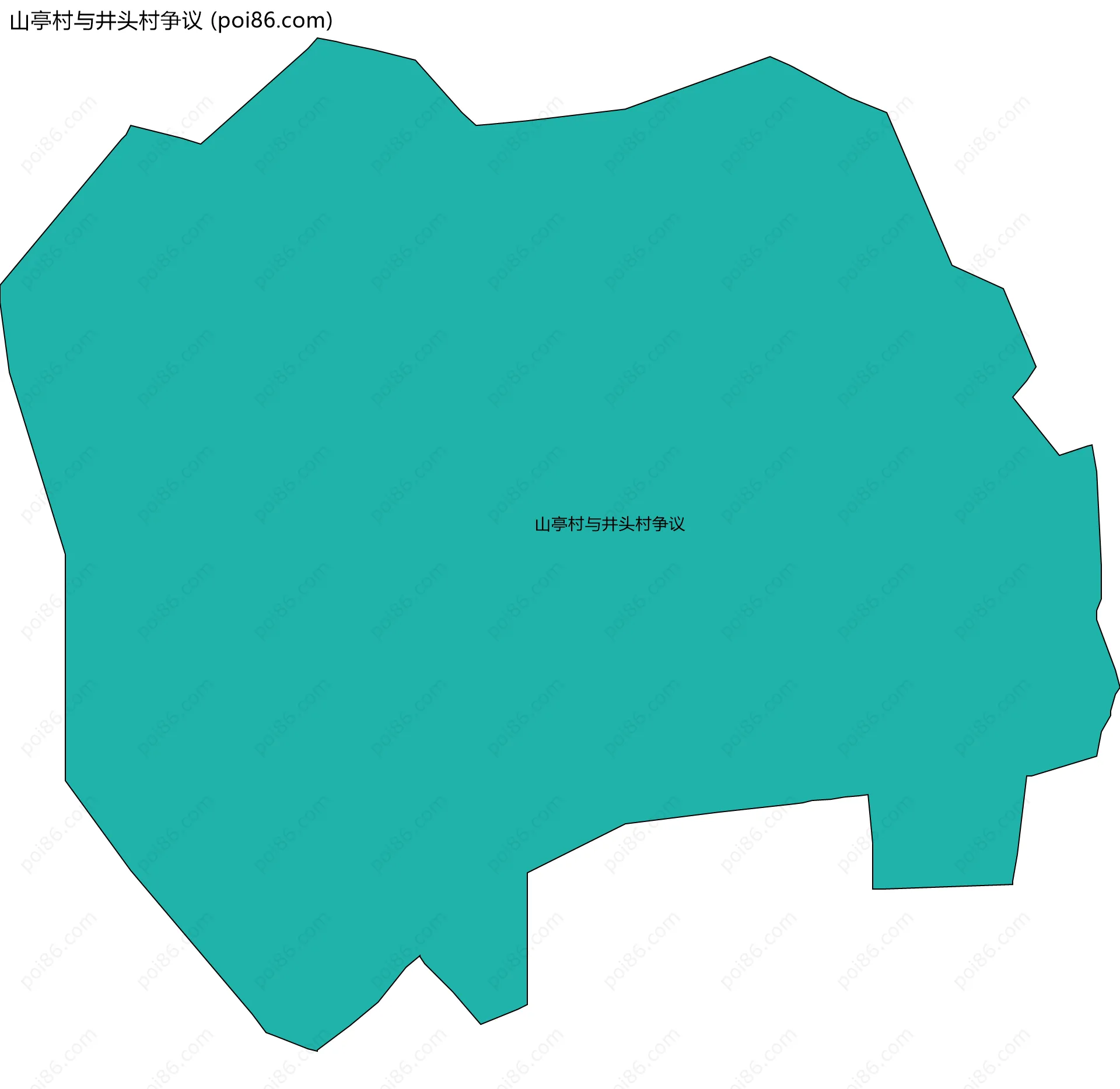 山亭村与井头村争议边界地图