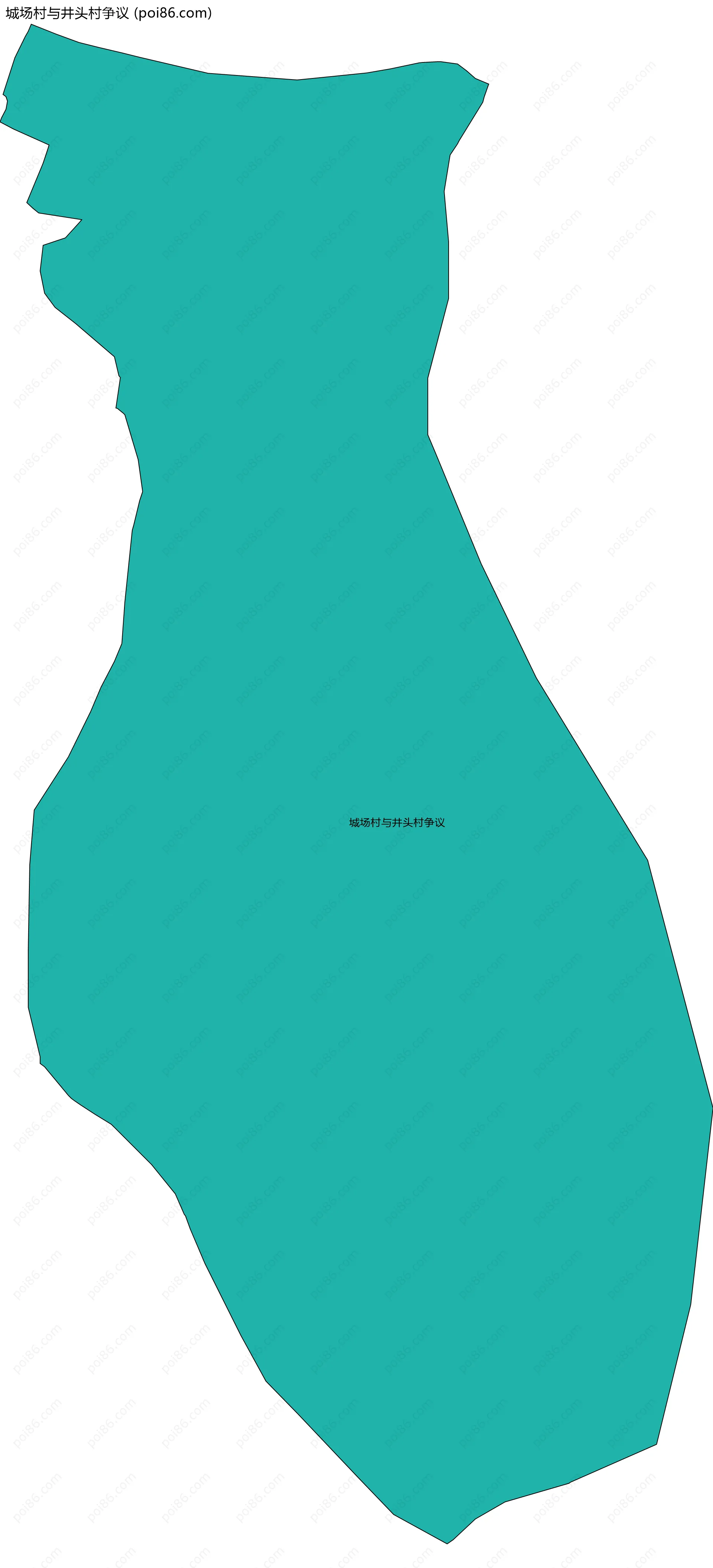 城场村与井头村争议边界地图