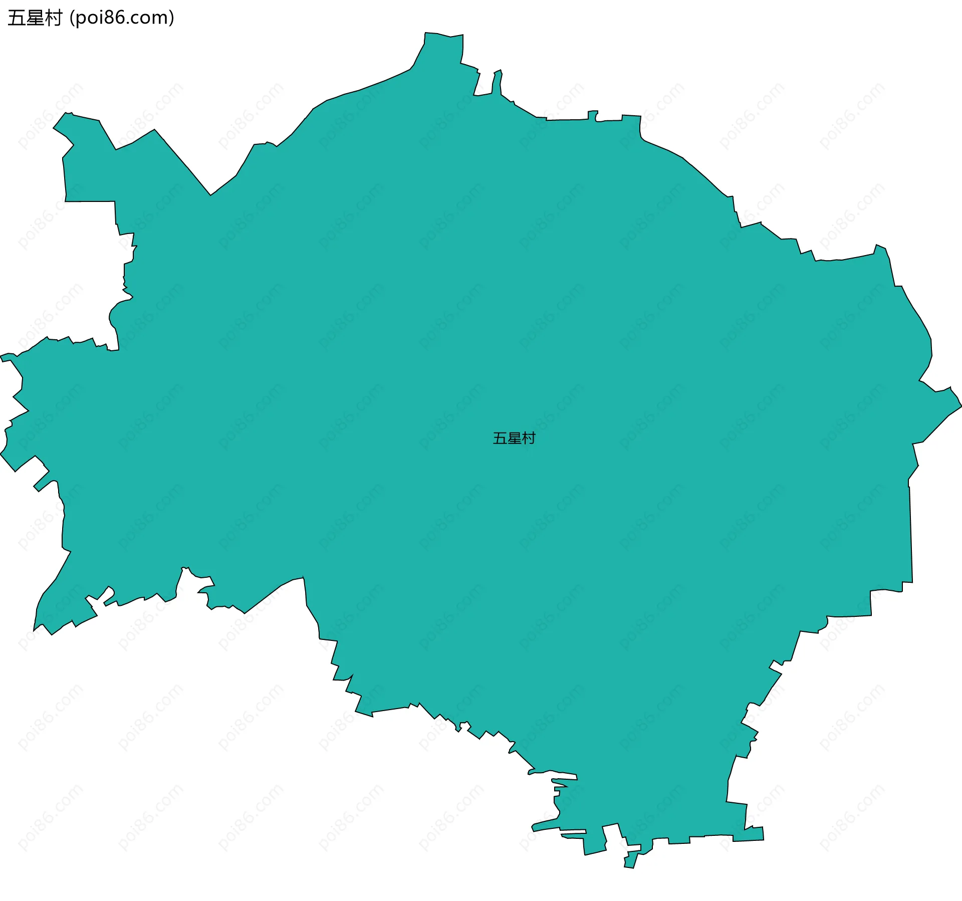 五星村边界地图