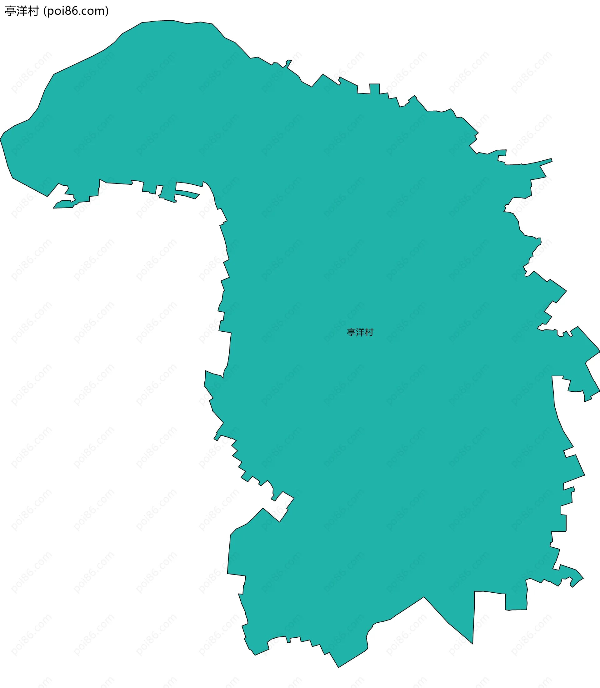 亭洋村边界地图