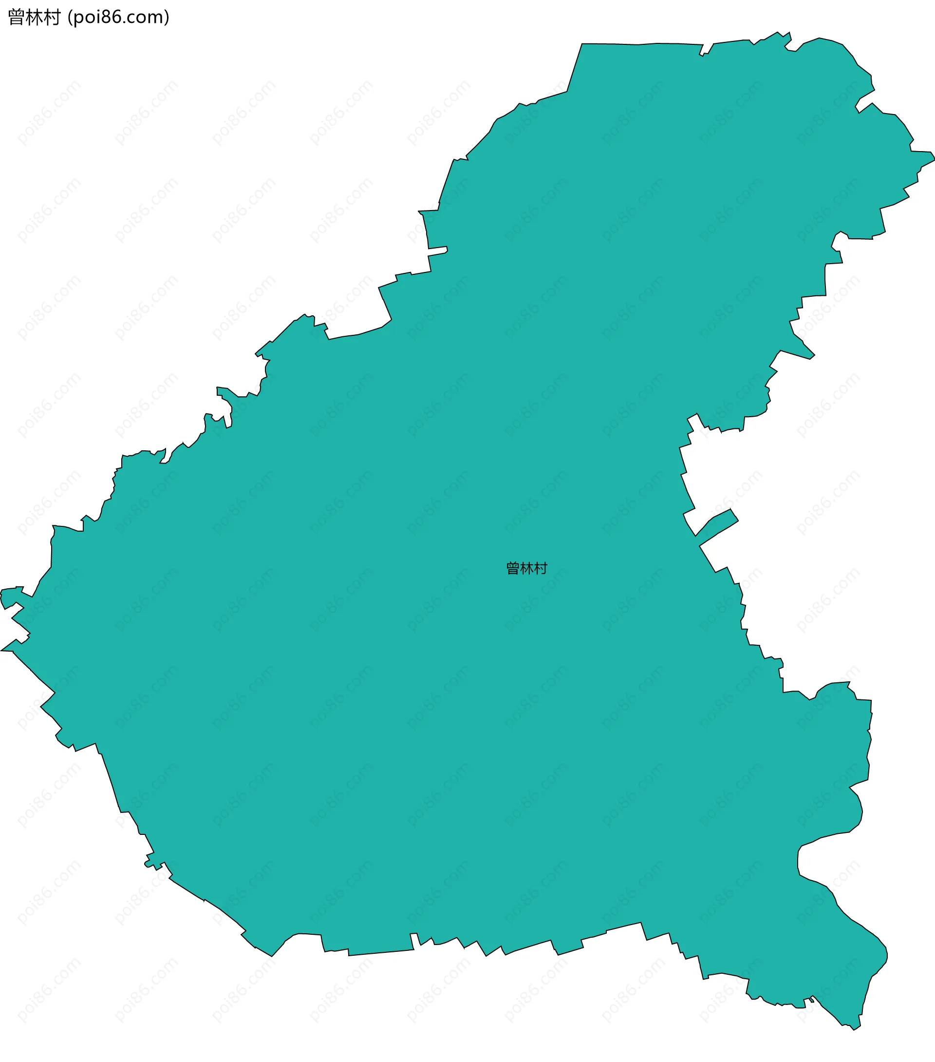 曾林村边界地图