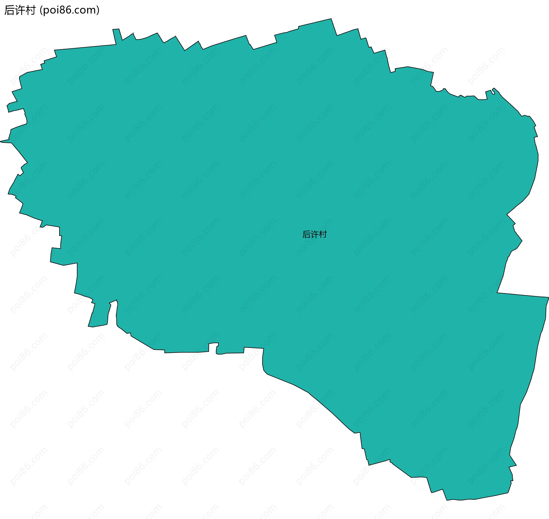 后许村边界地图
