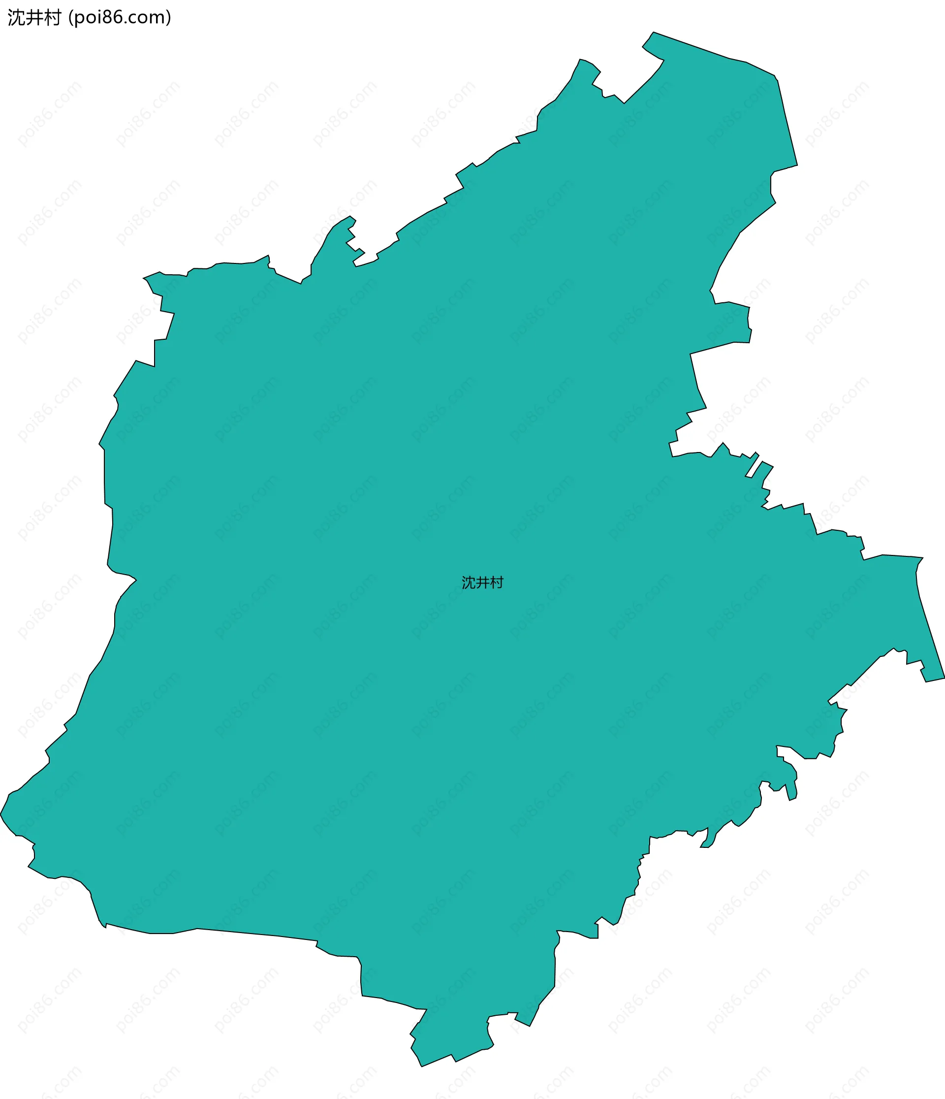 沈井村边界地图