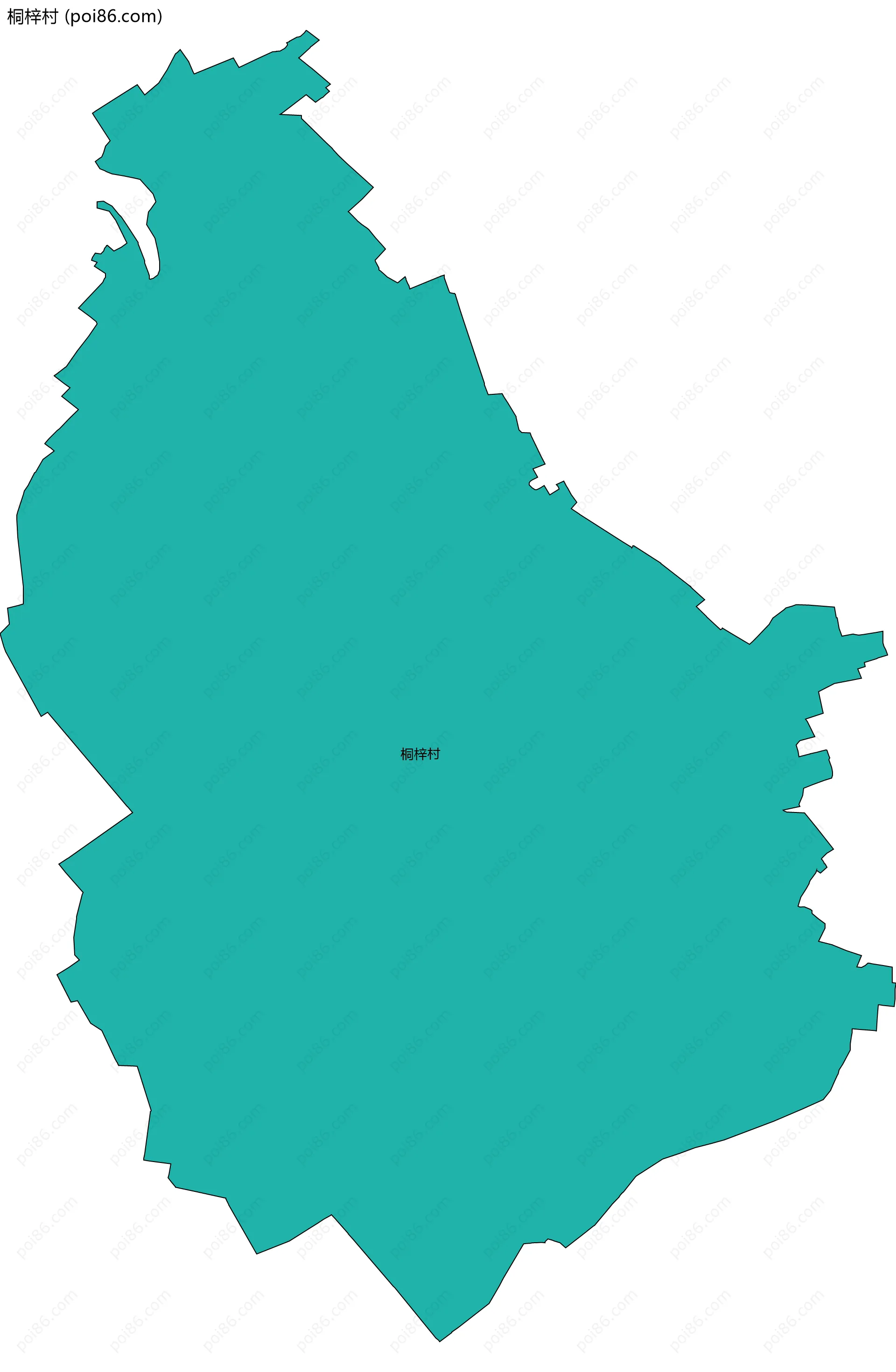 桐梓村边界地图