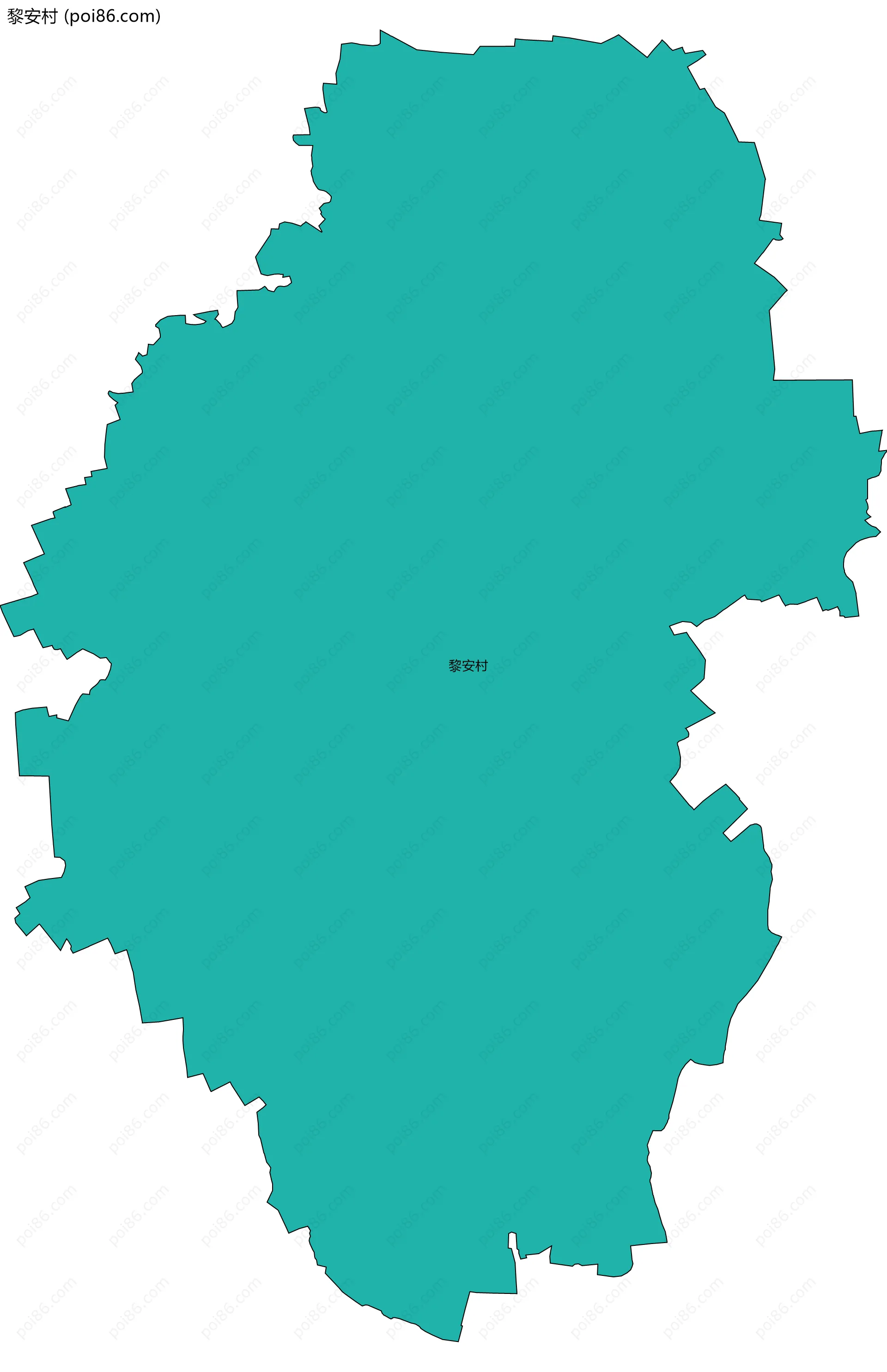 黎安村边界地图