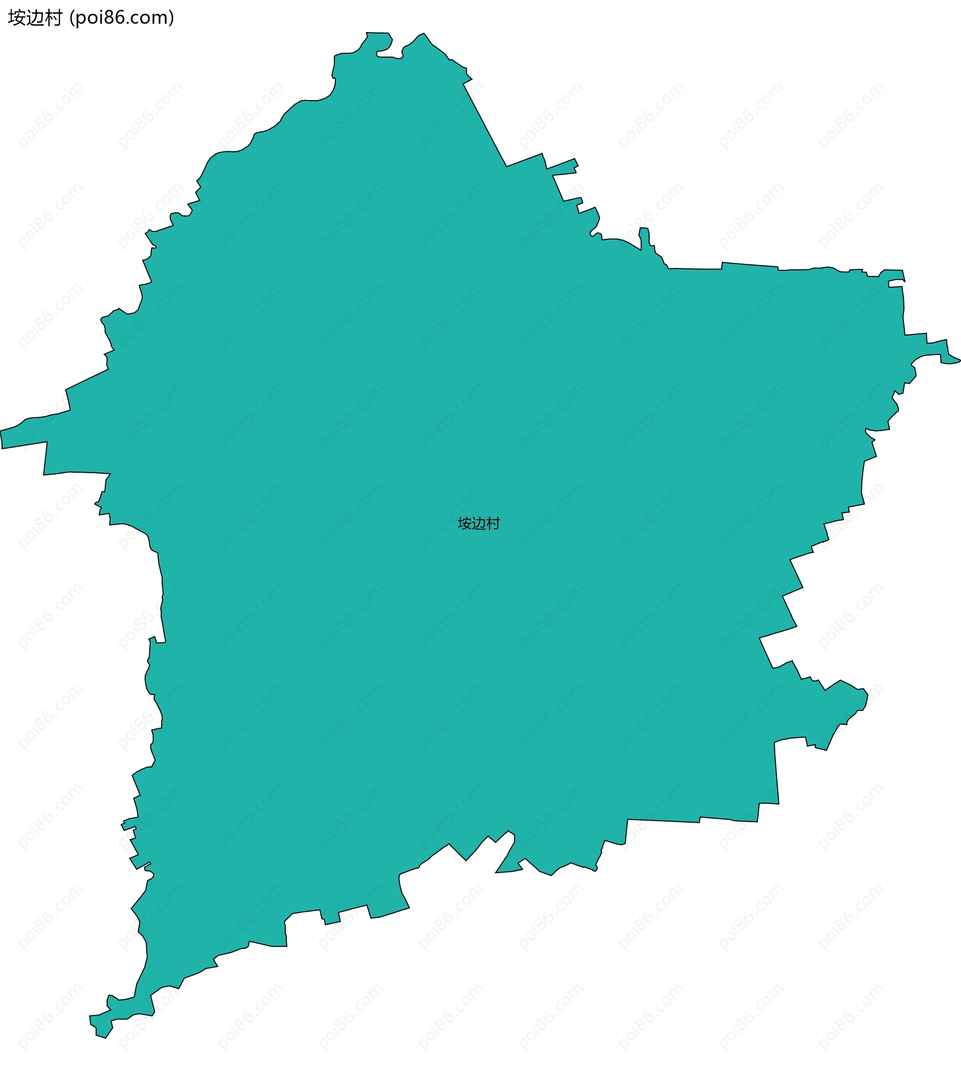 垵边村边界地图