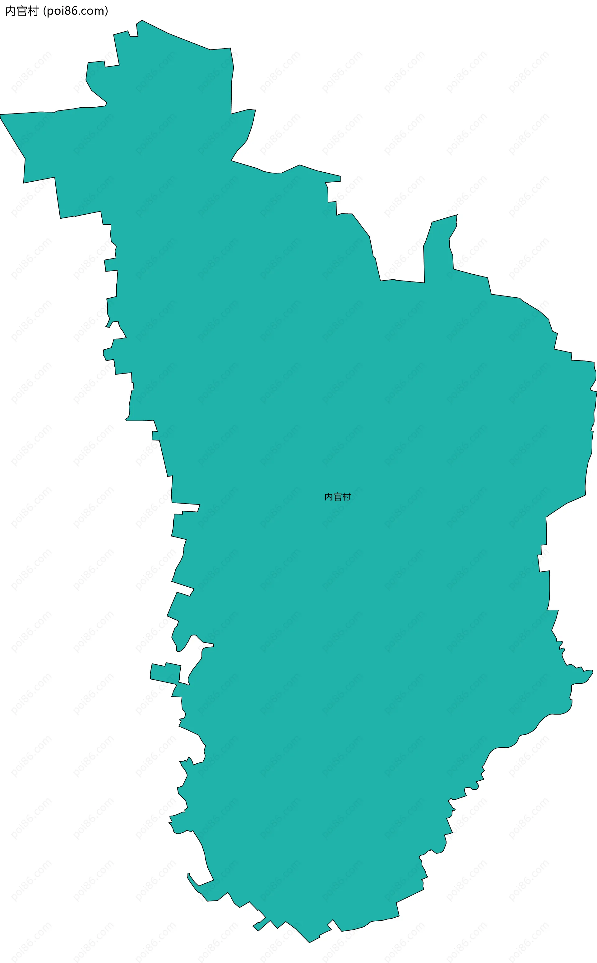 内官村边界地图