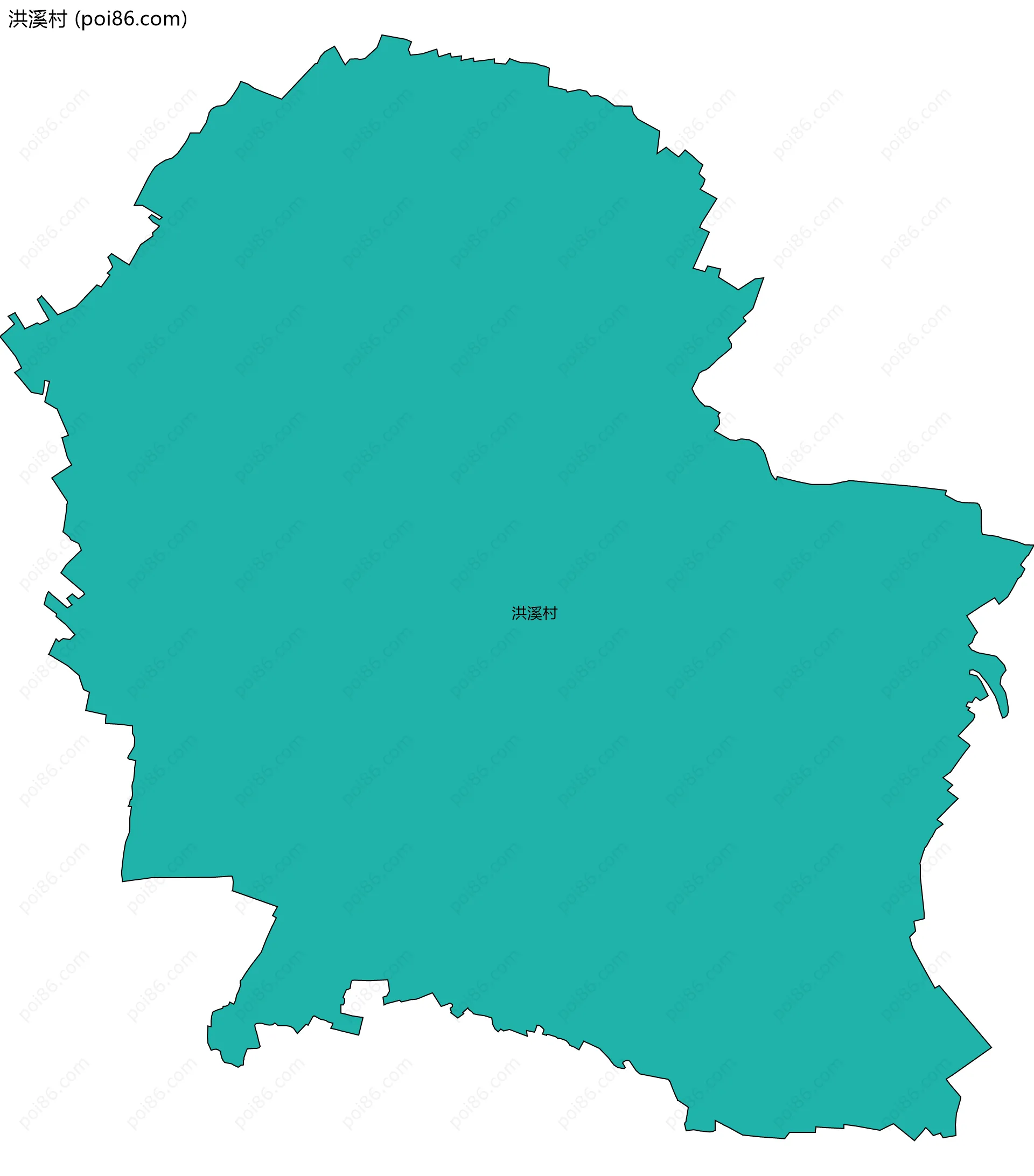 洪溪村边界地图
