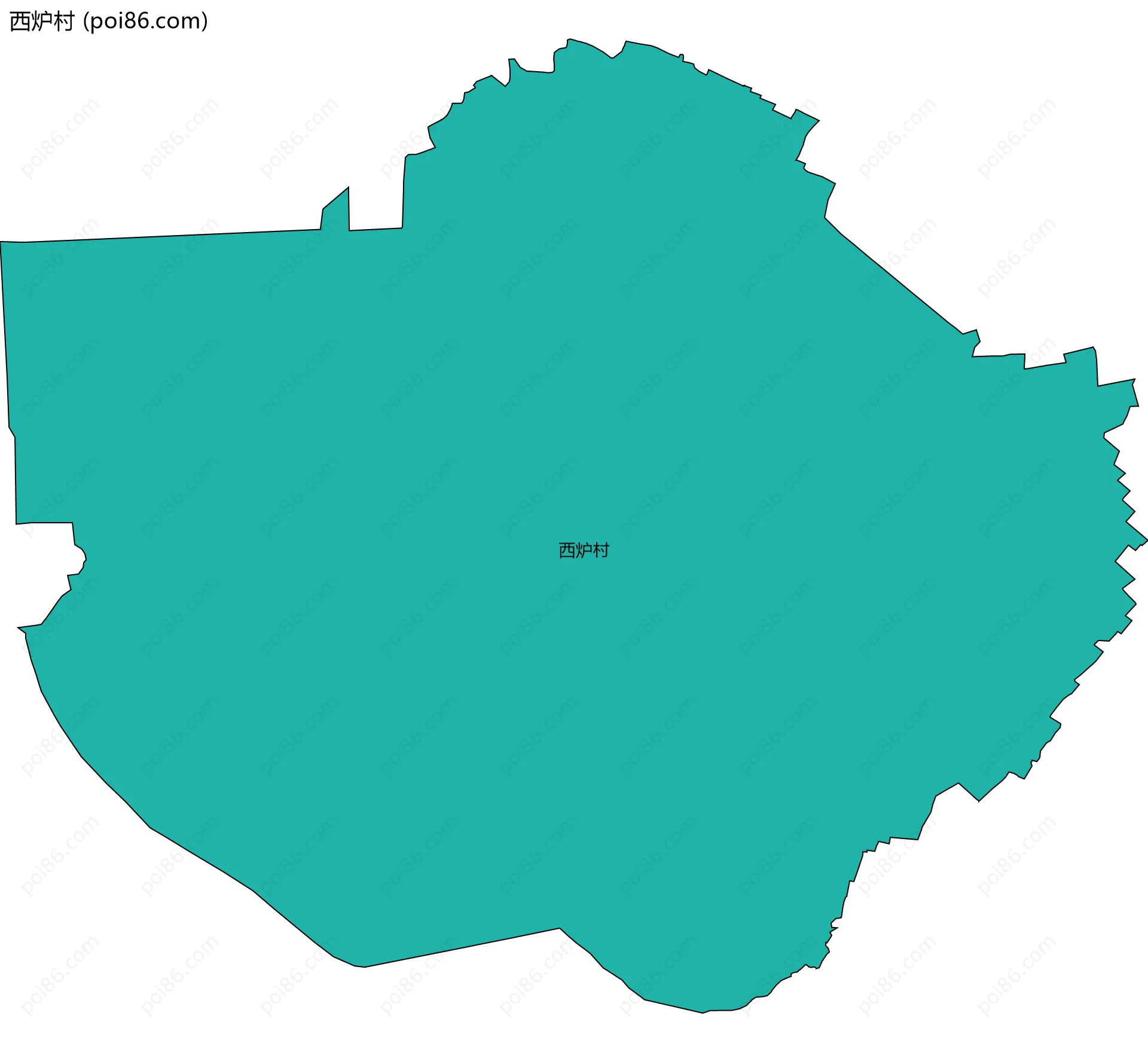 西炉村边界地图