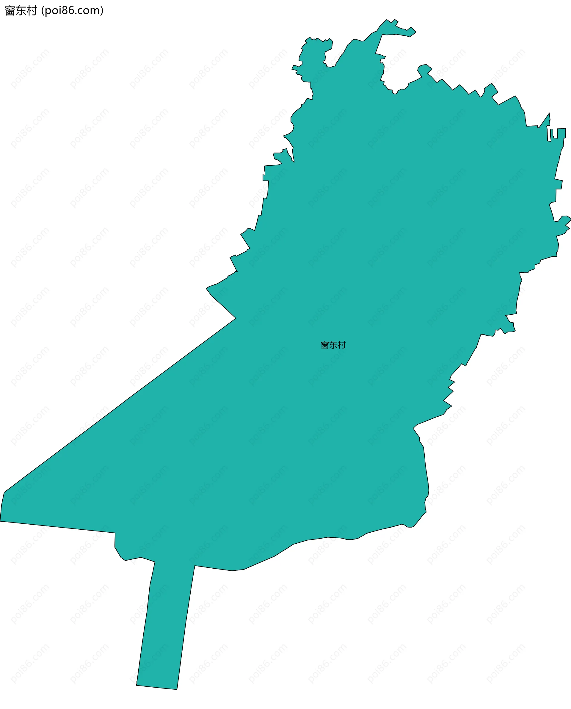 窗东村边界地图