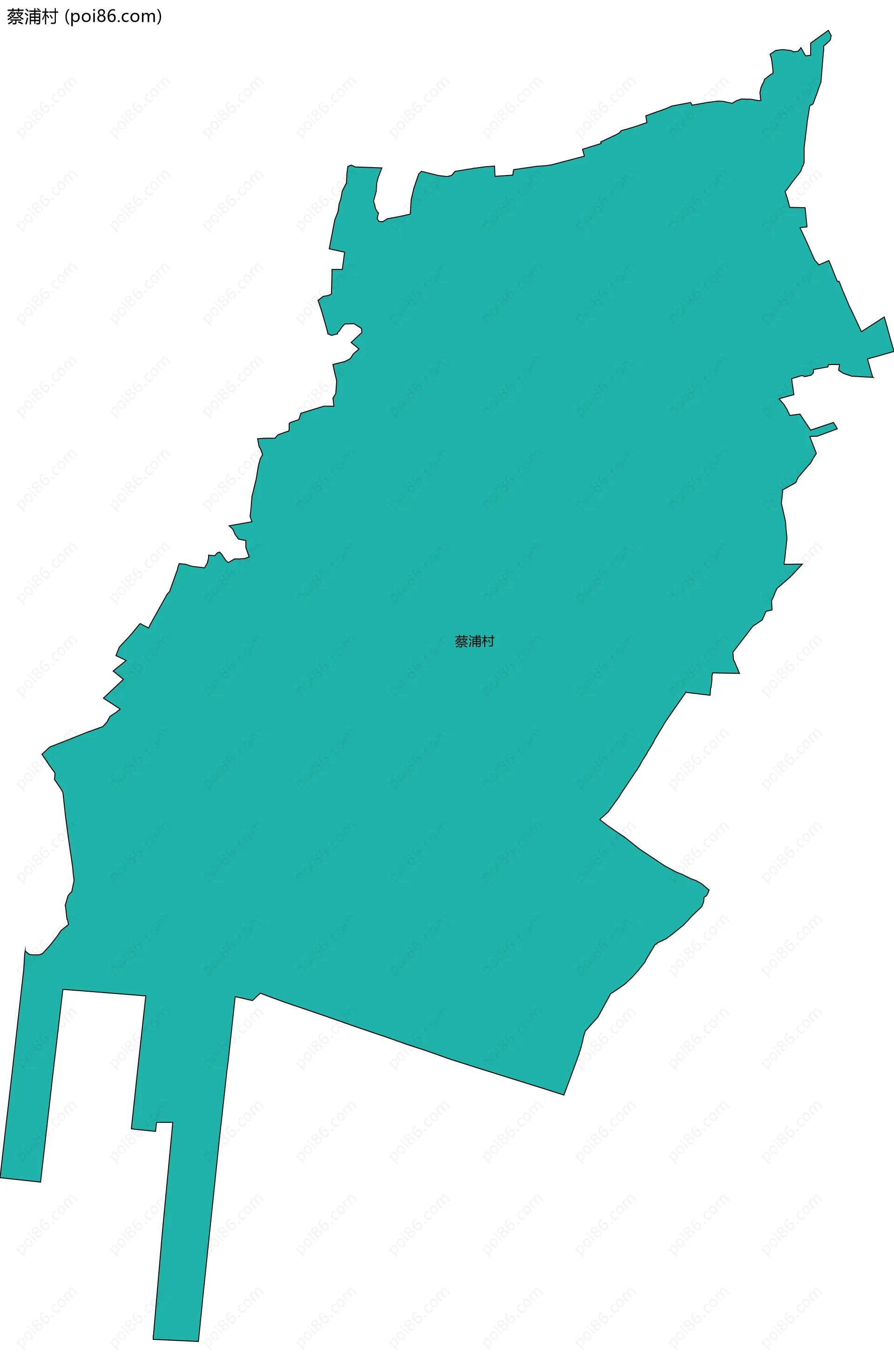 蔡浦村边界地图