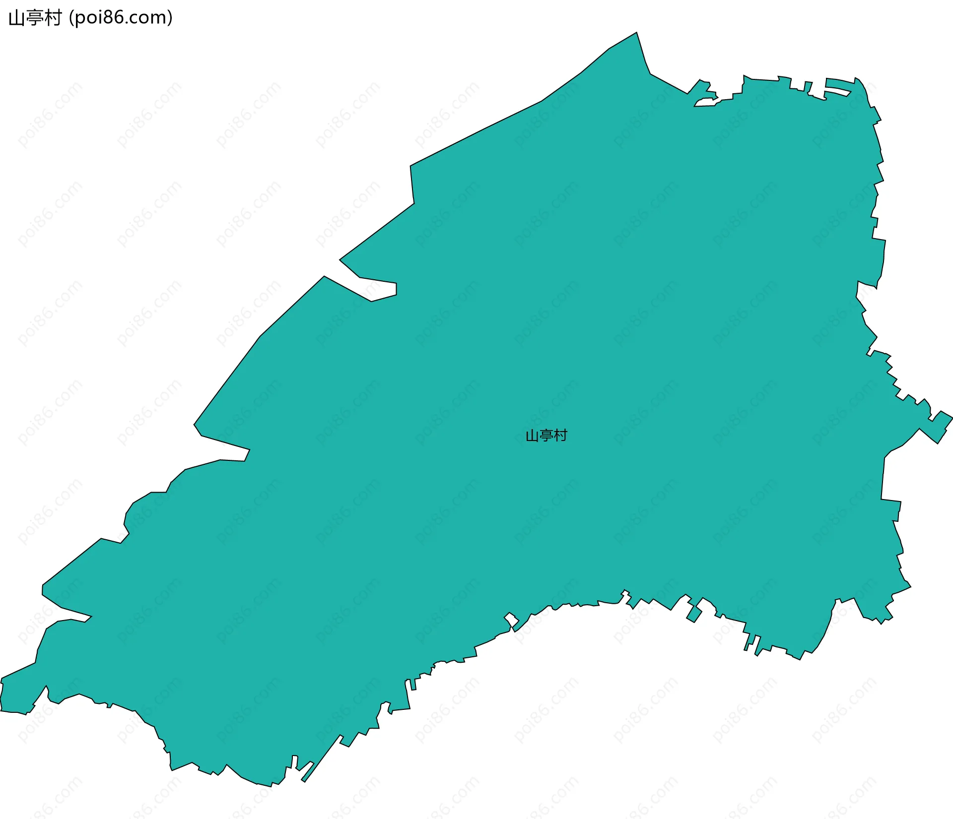 山亭村边界地图