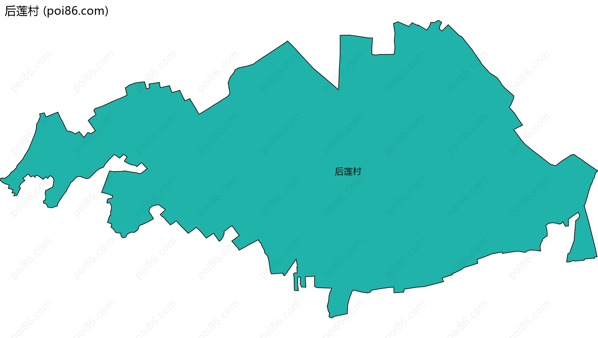 后莲村边界地图