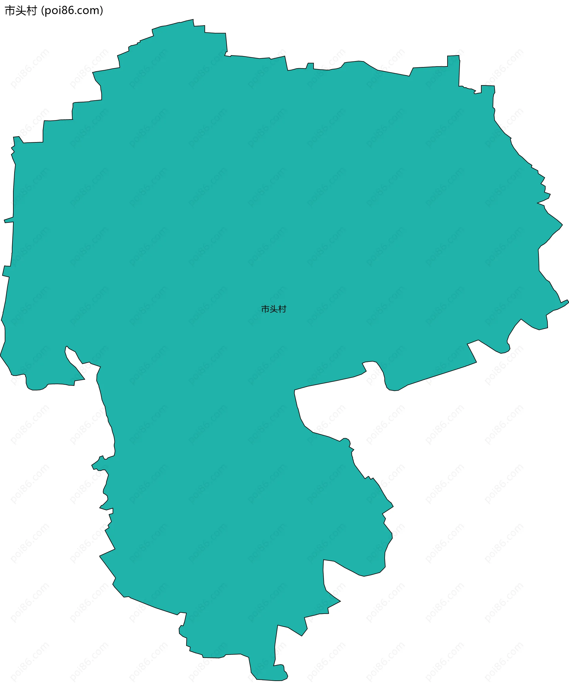 市头村边界地图