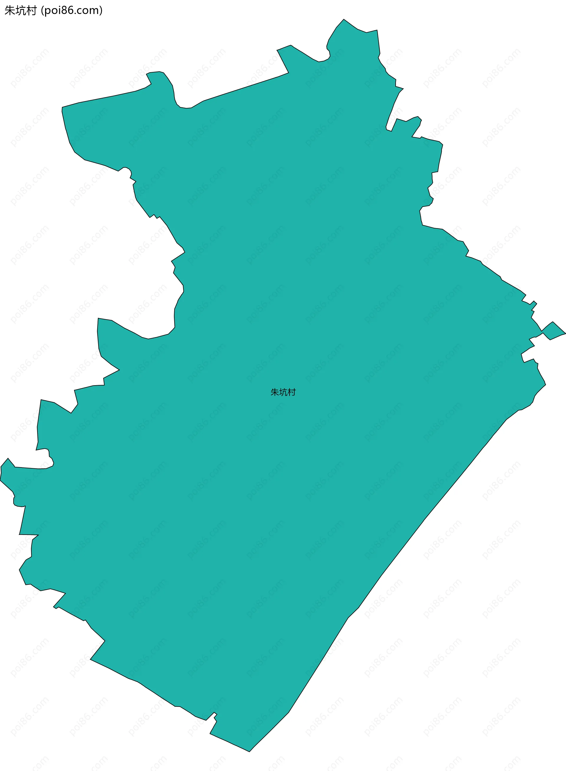 朱坑村边界地图