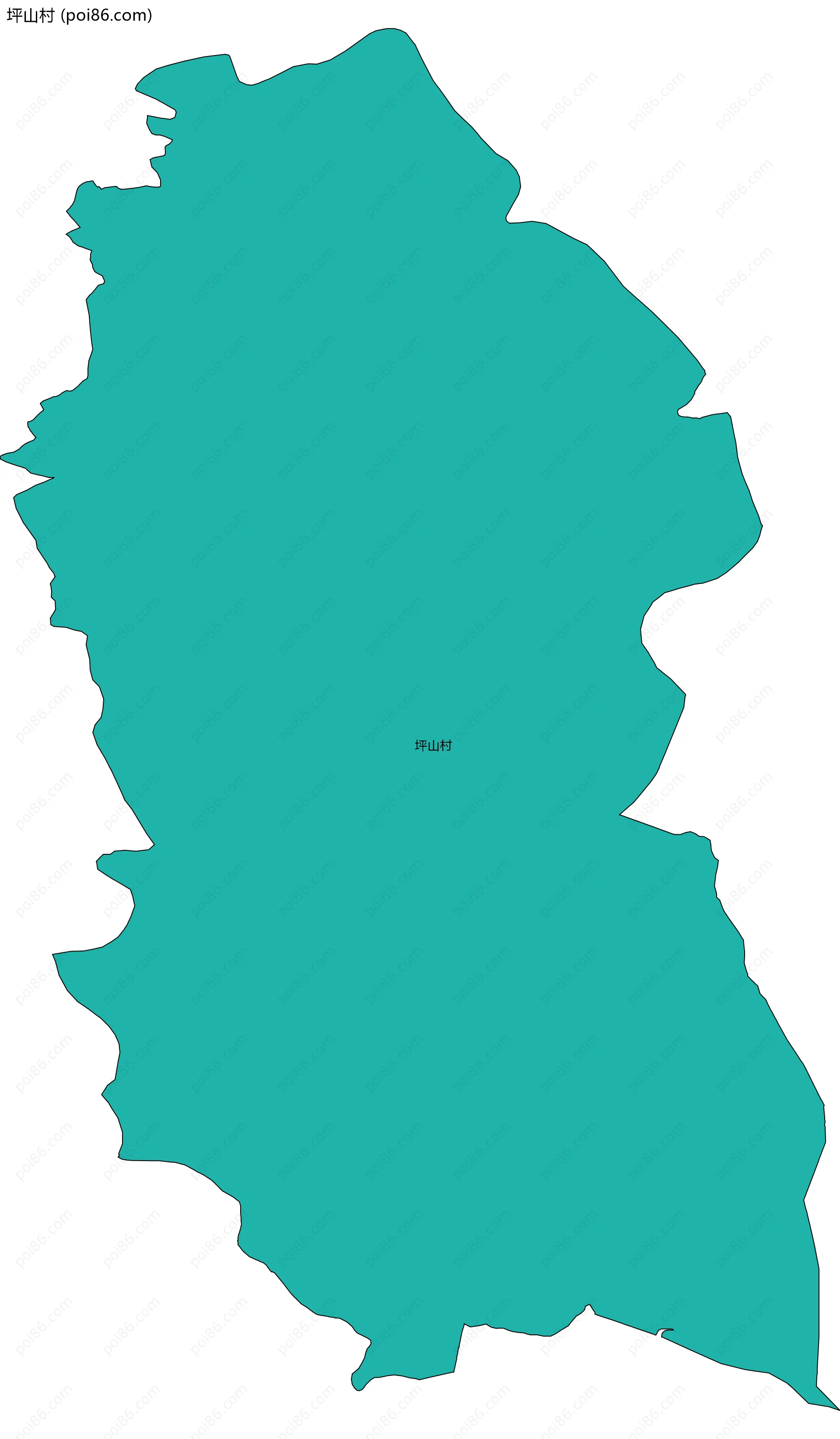 坪山村边界地图