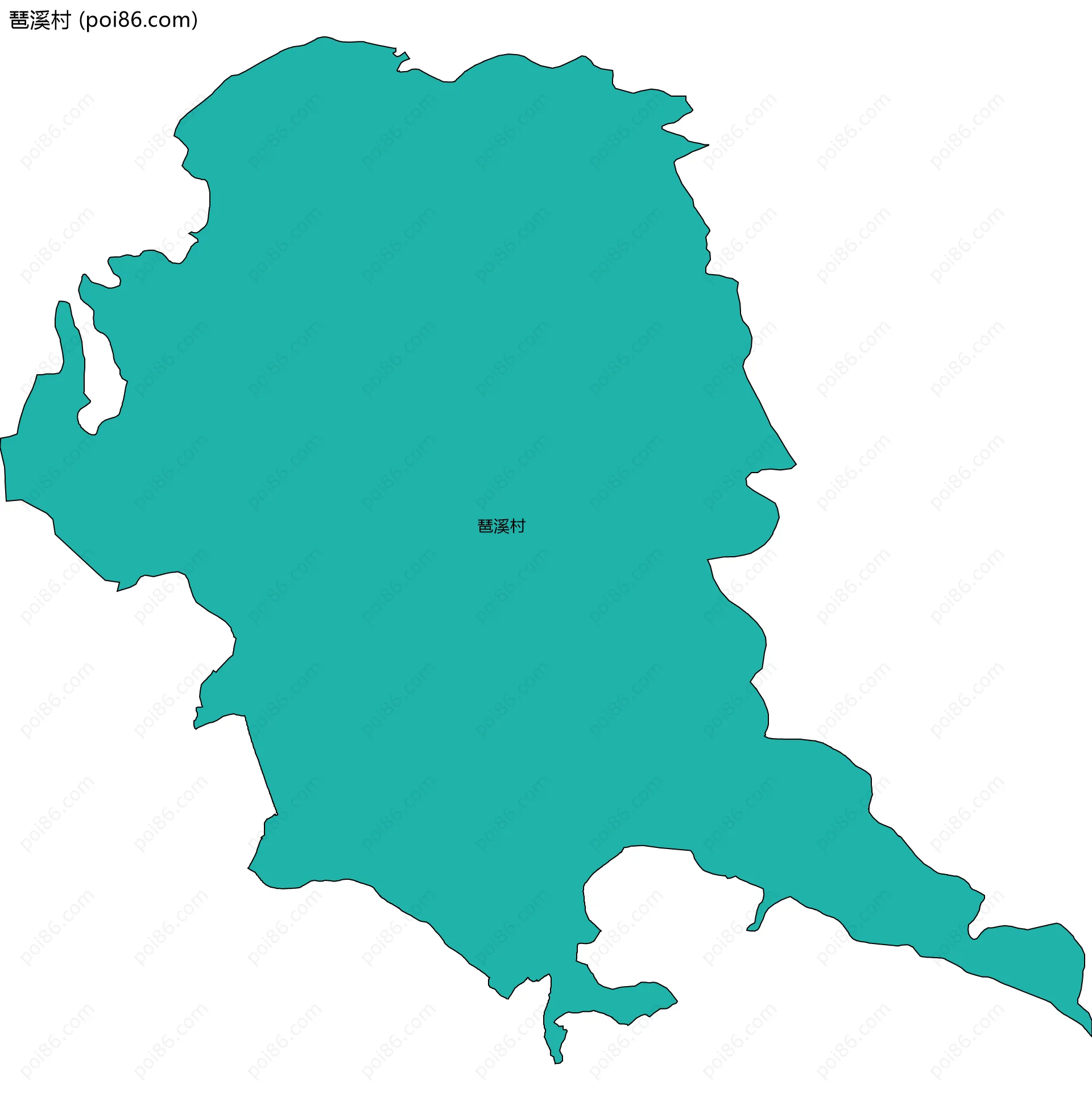 琶溪村边界地图