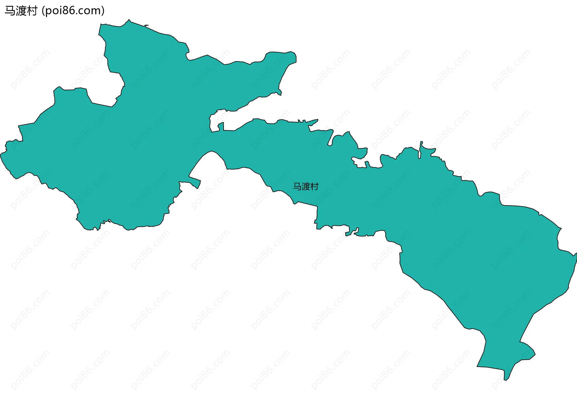 马渡村边界地图