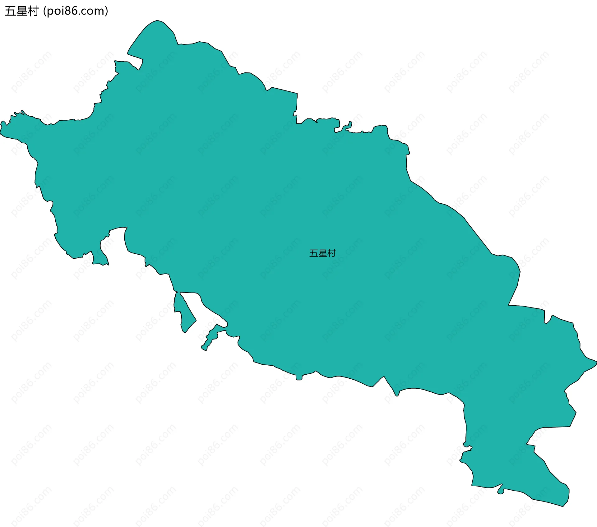 五星村边界地图