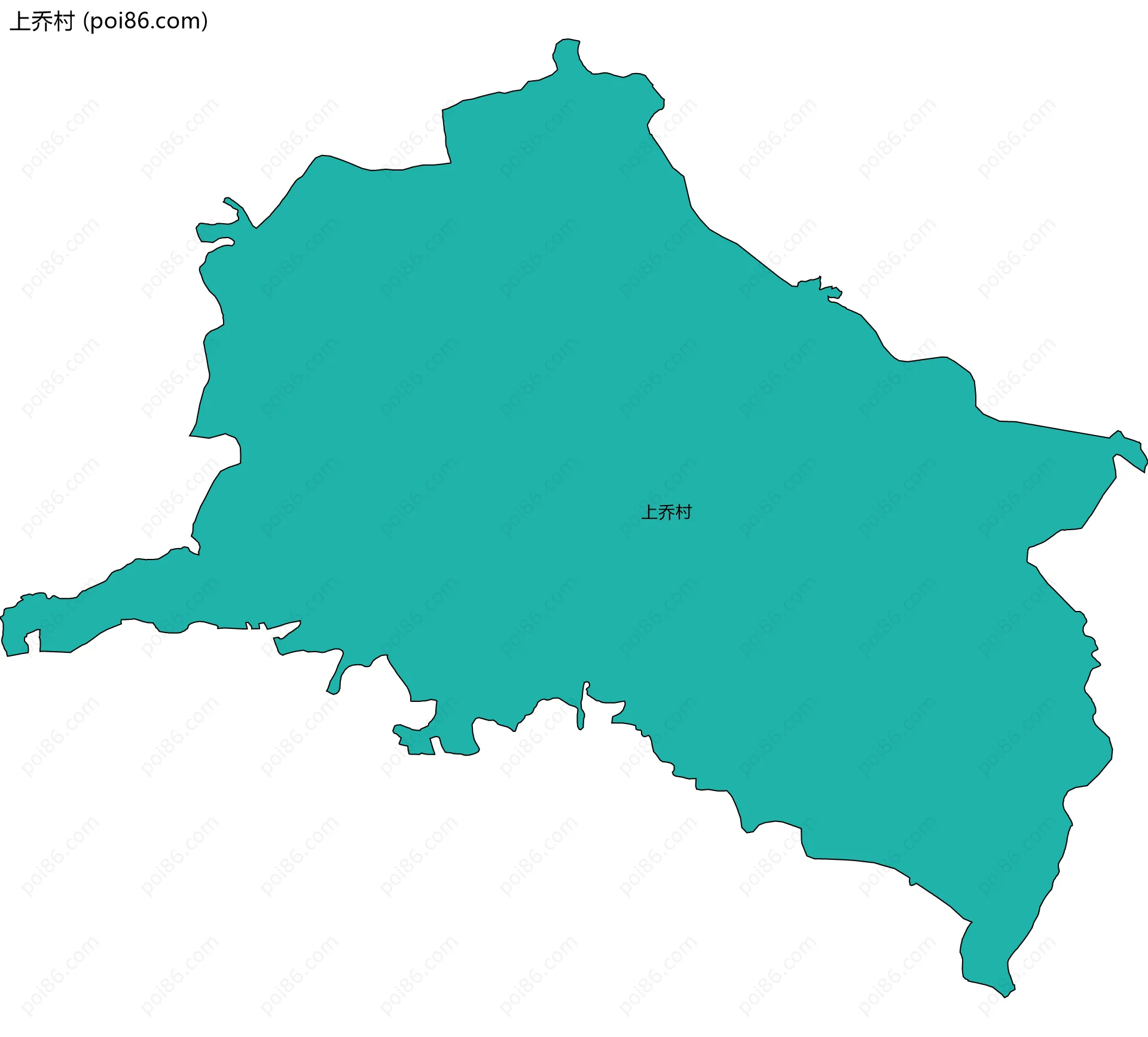 上乔村边界地图