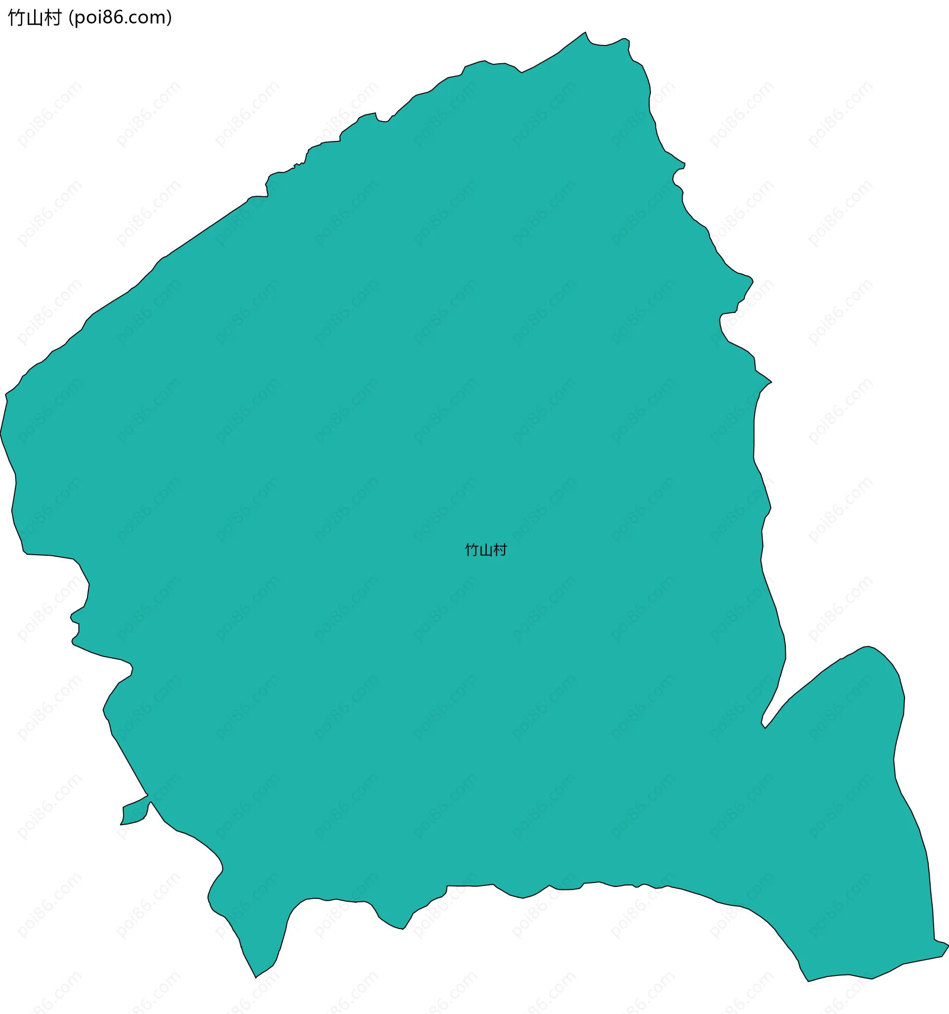 竹山村边界地图