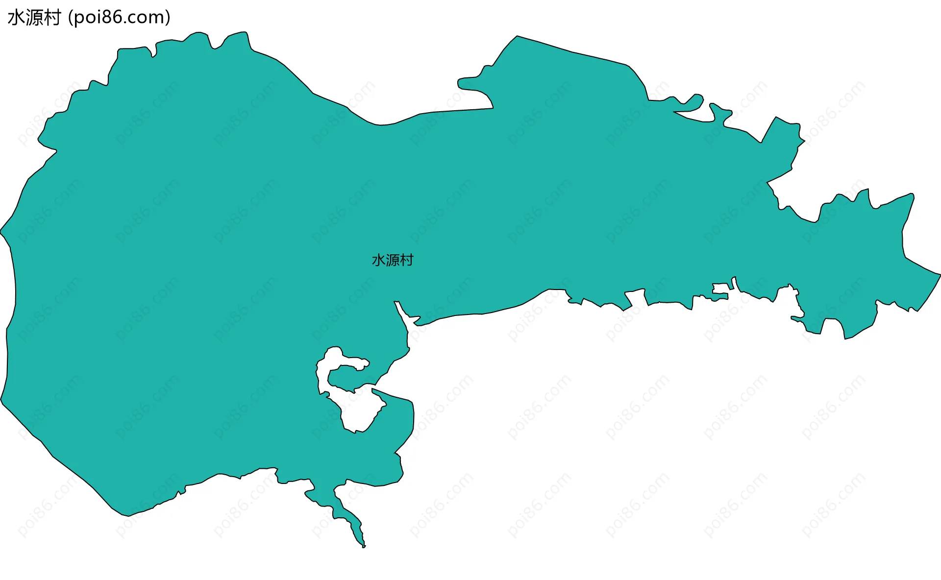 水源村边界地图