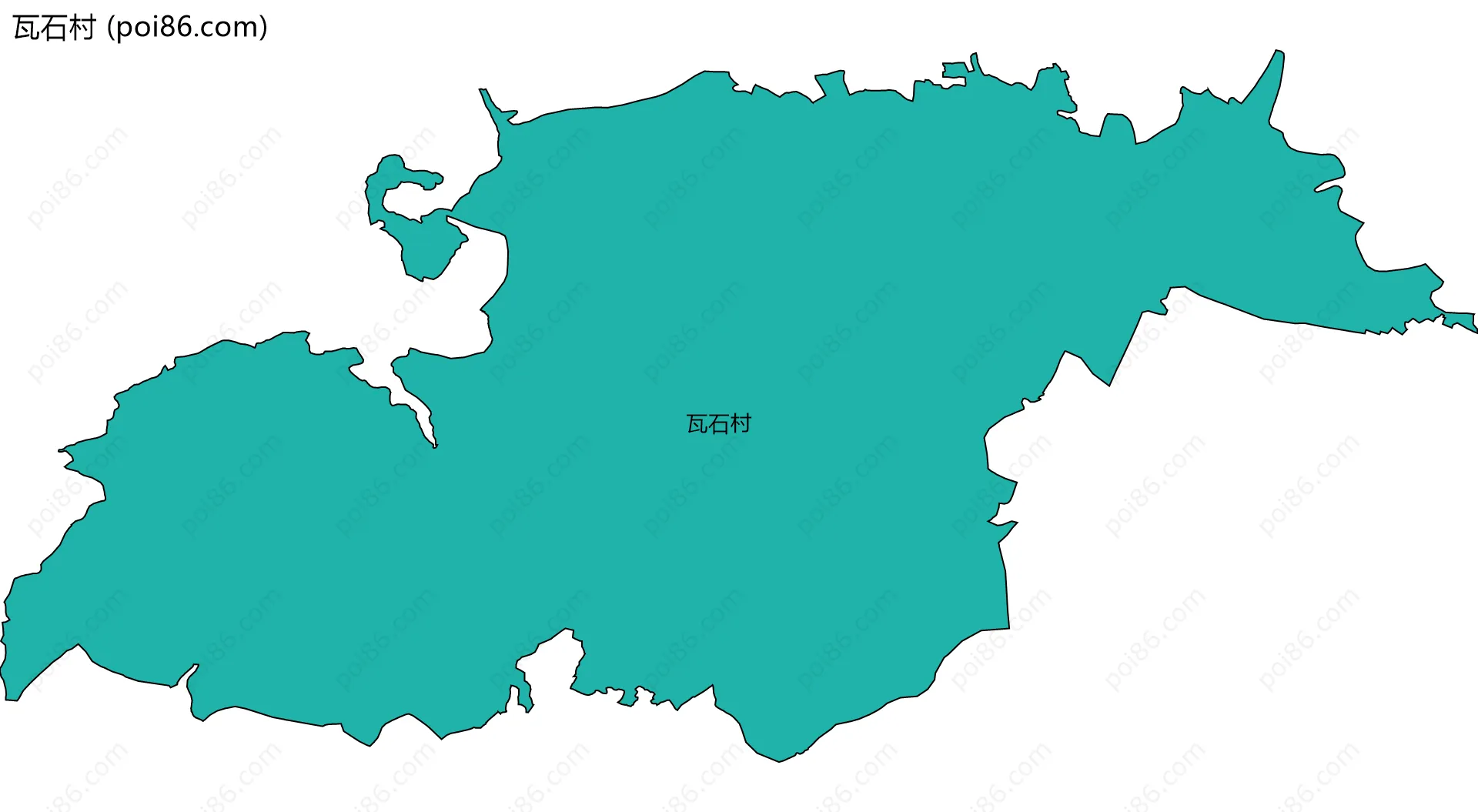 瓦石村边界地图