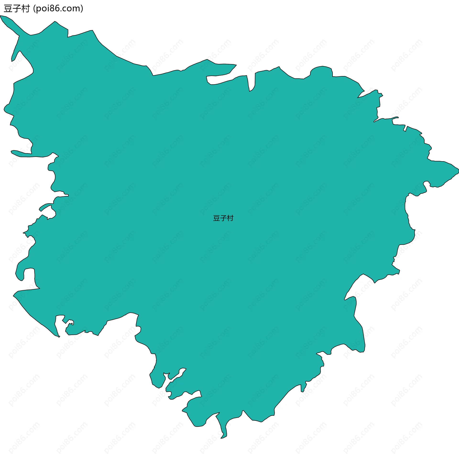 豆子村边界地图