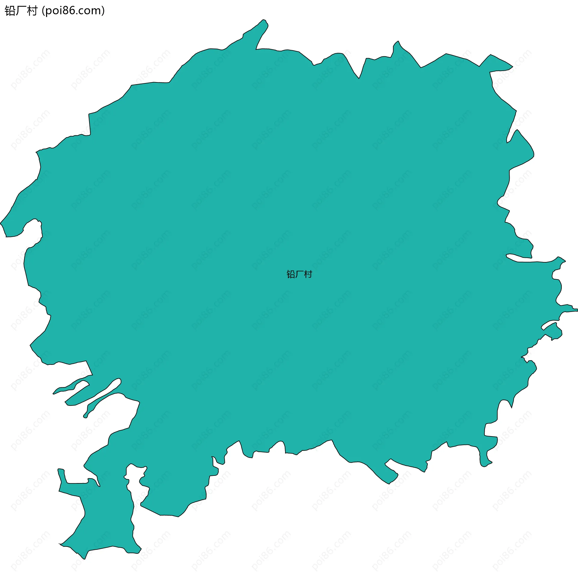 铅厂村边界地图