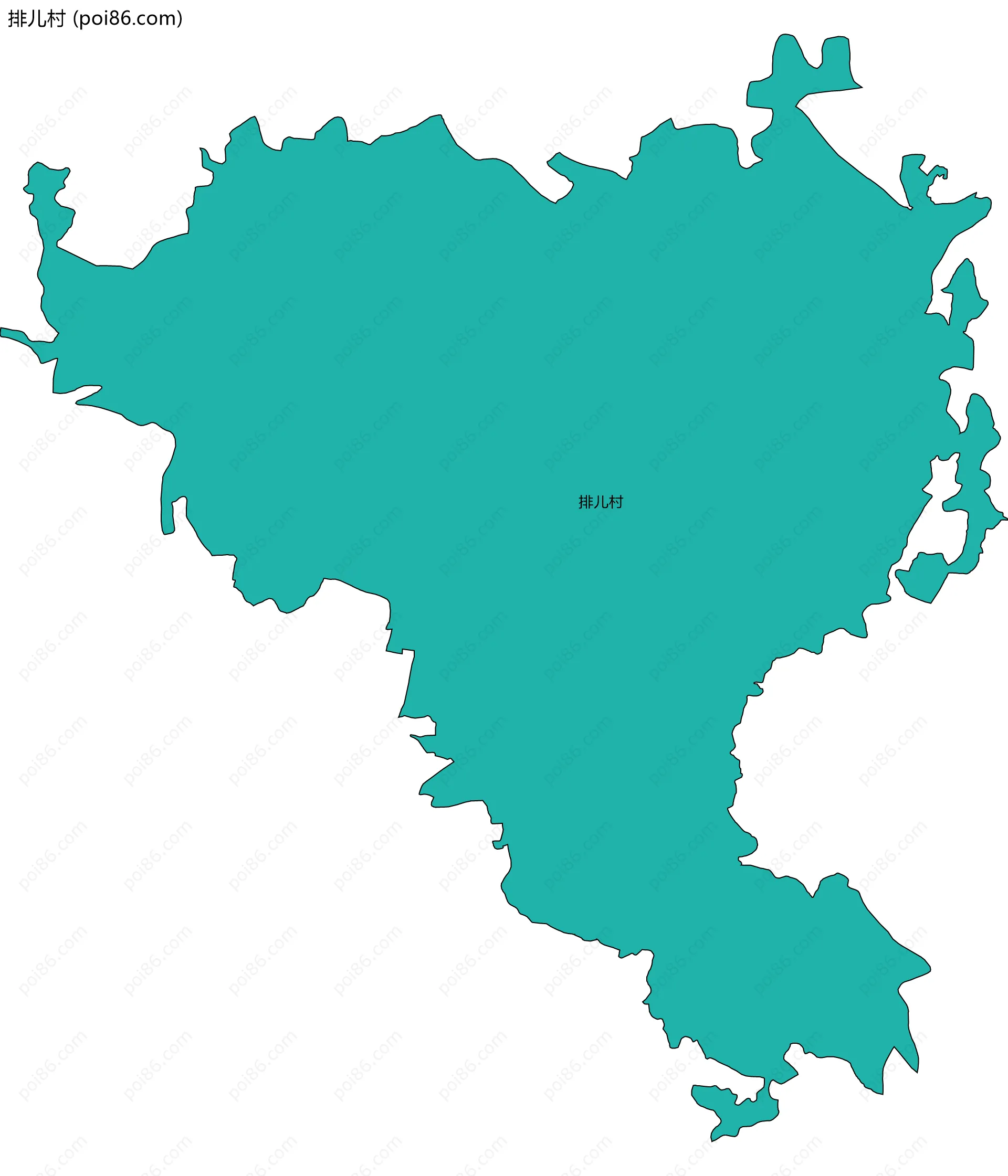 排儿村边界地图