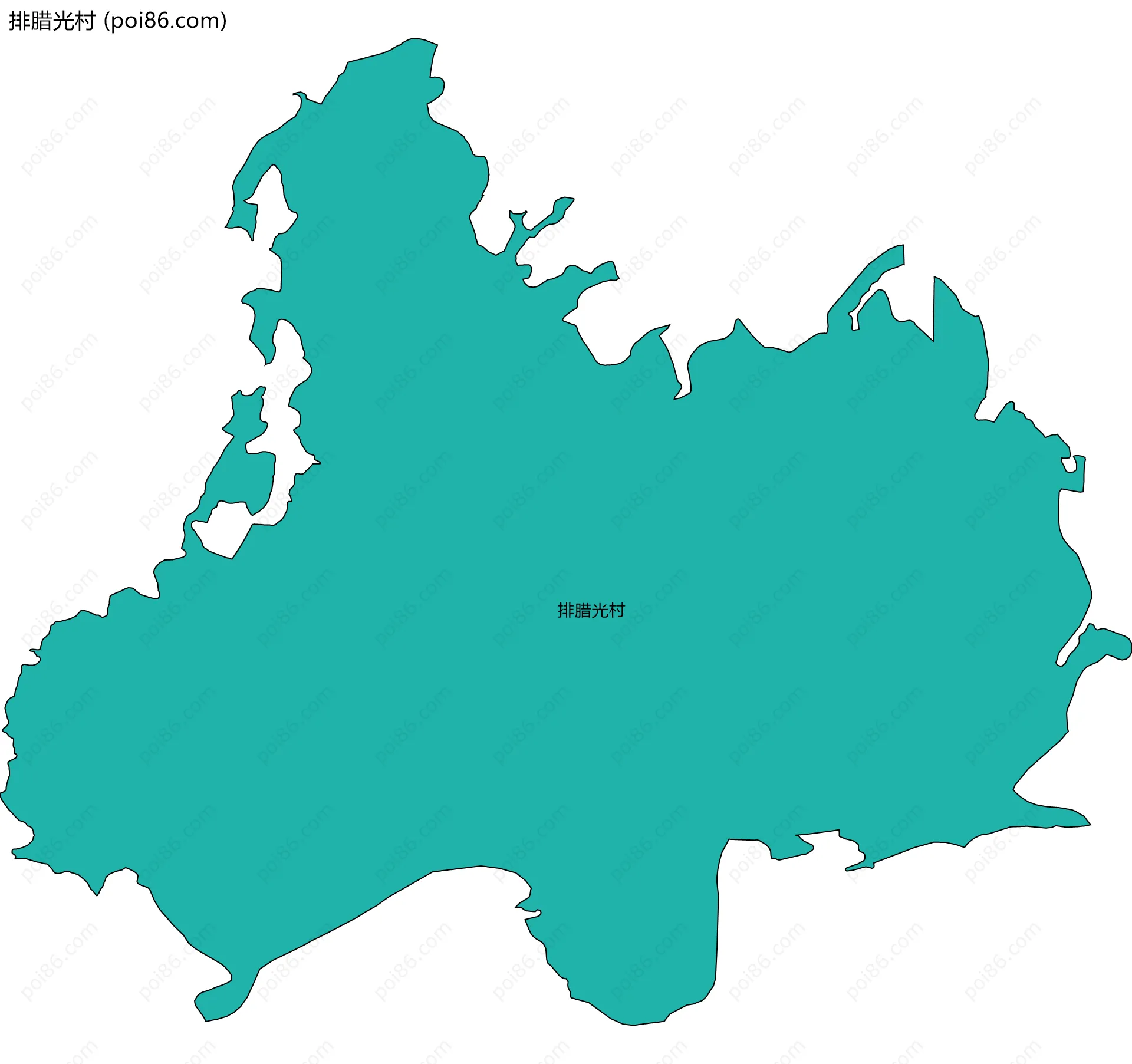 排腊光村边界地图