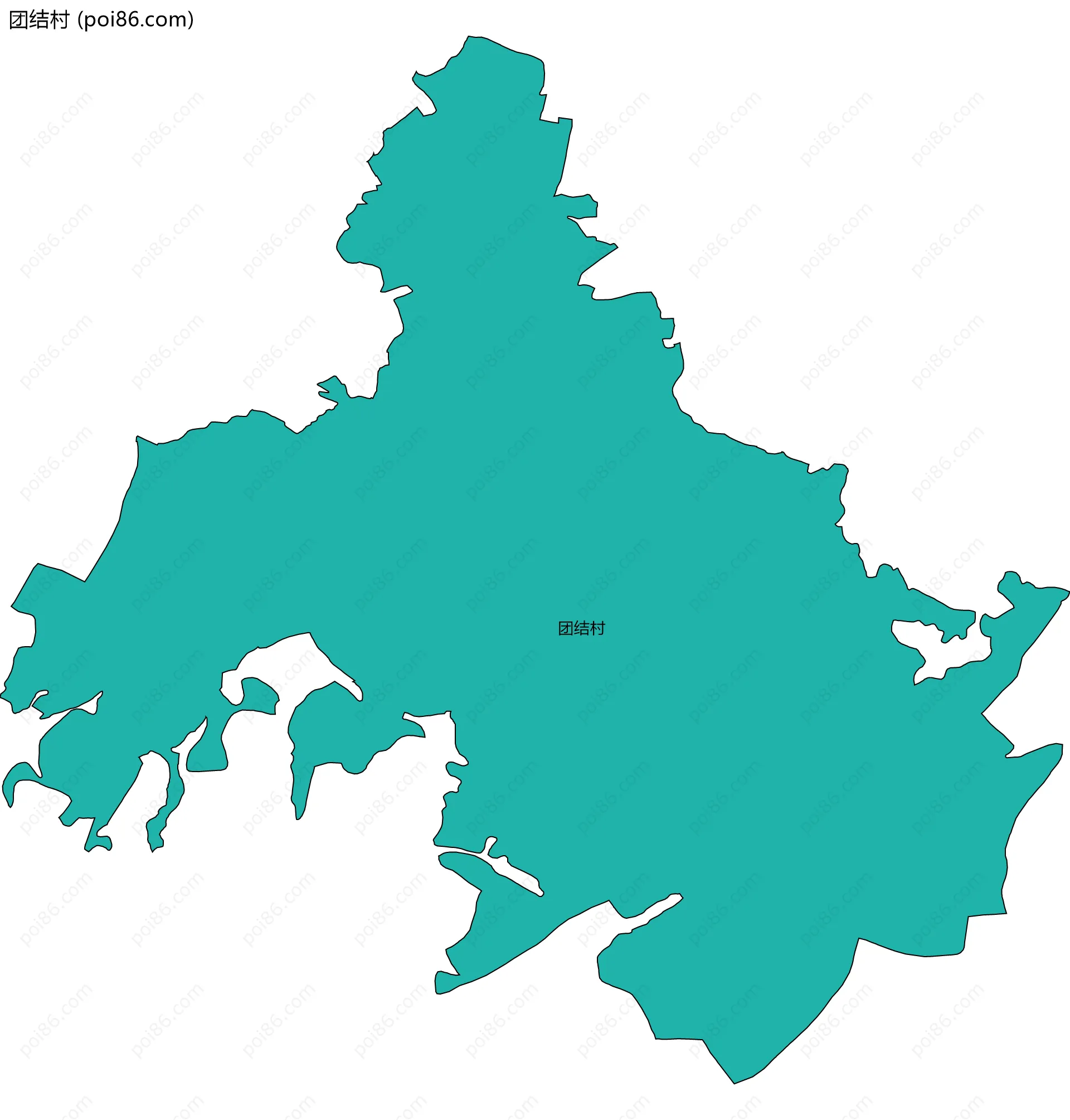 团结村边界地图