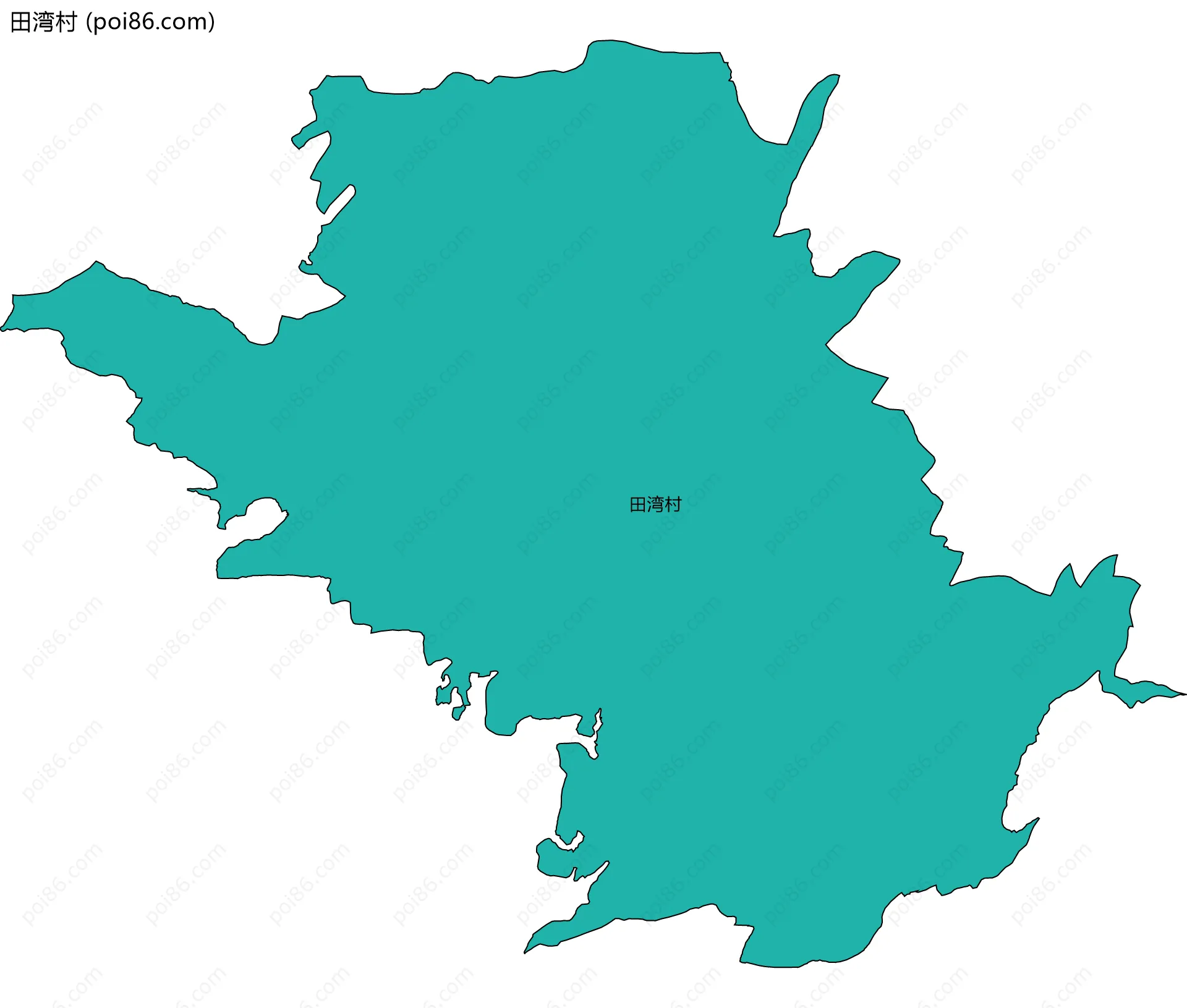 田湾村边界地图